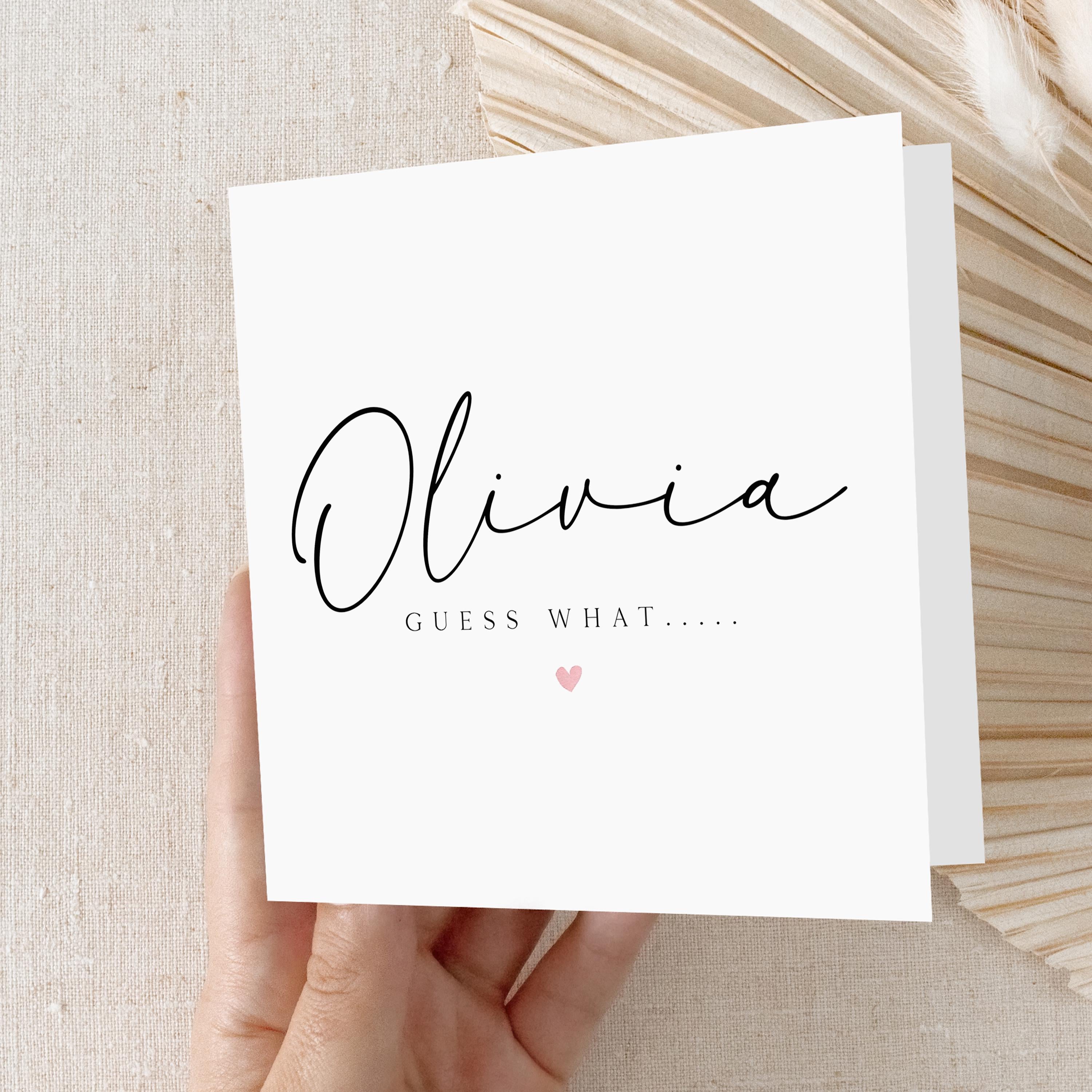 Pregnancy Announcement Card-Personalised Card-We&