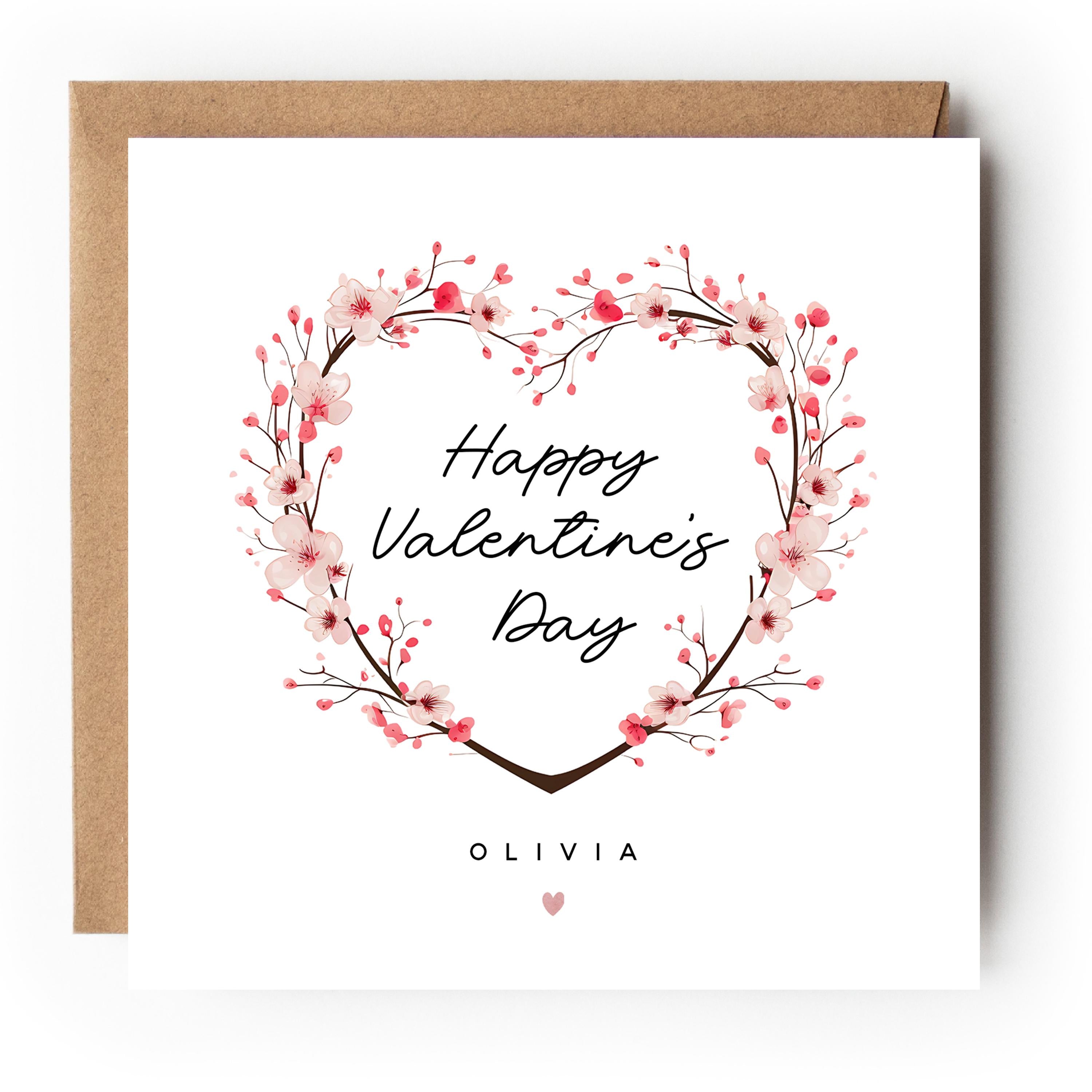 Valentines Card Heart, Personalised Valentine&
