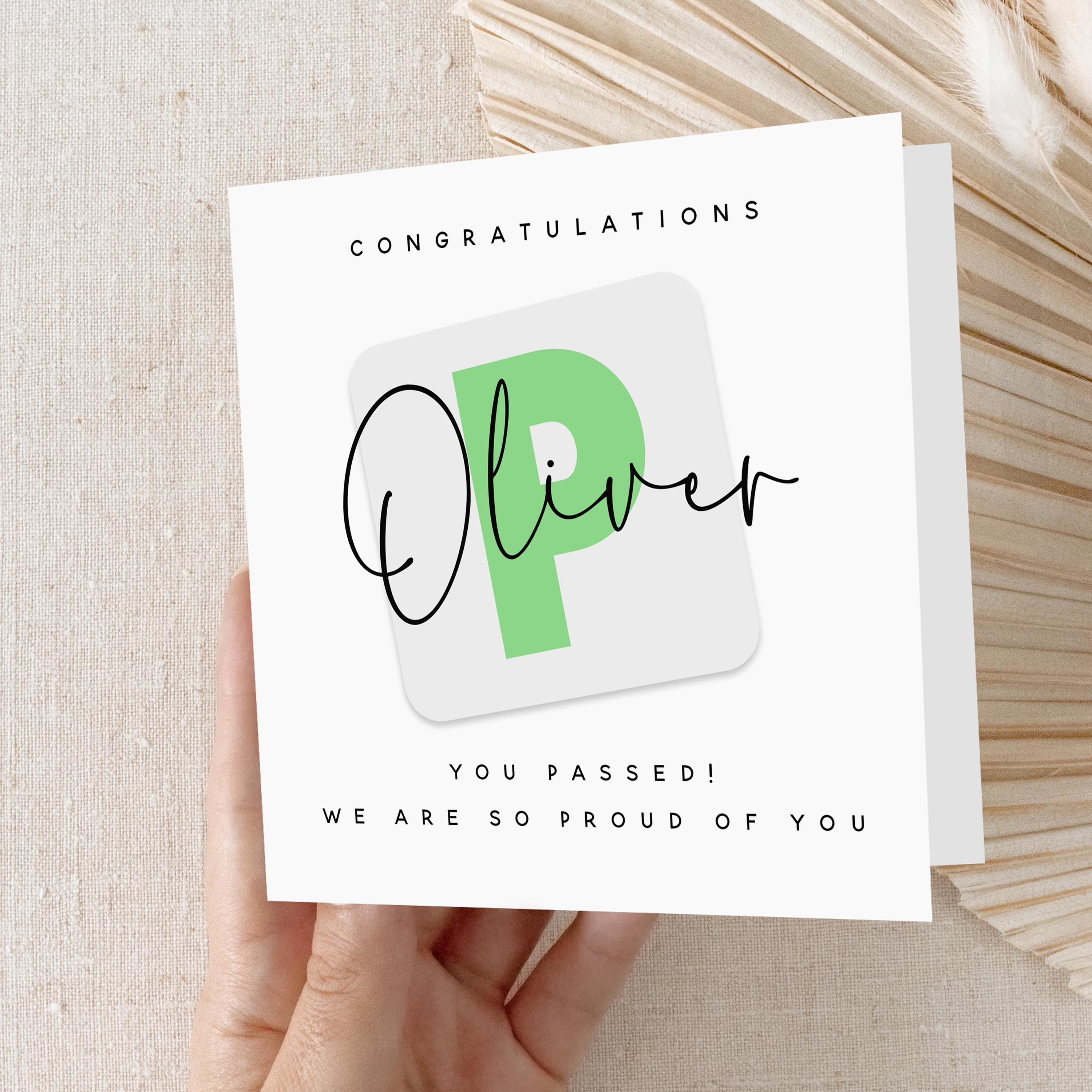 Personalised Driving Test Card,Congratulations Card, Passed Driving Test Card,Son,Daughter,Best Friend,Grandson,Granddaughter-Passed Plates