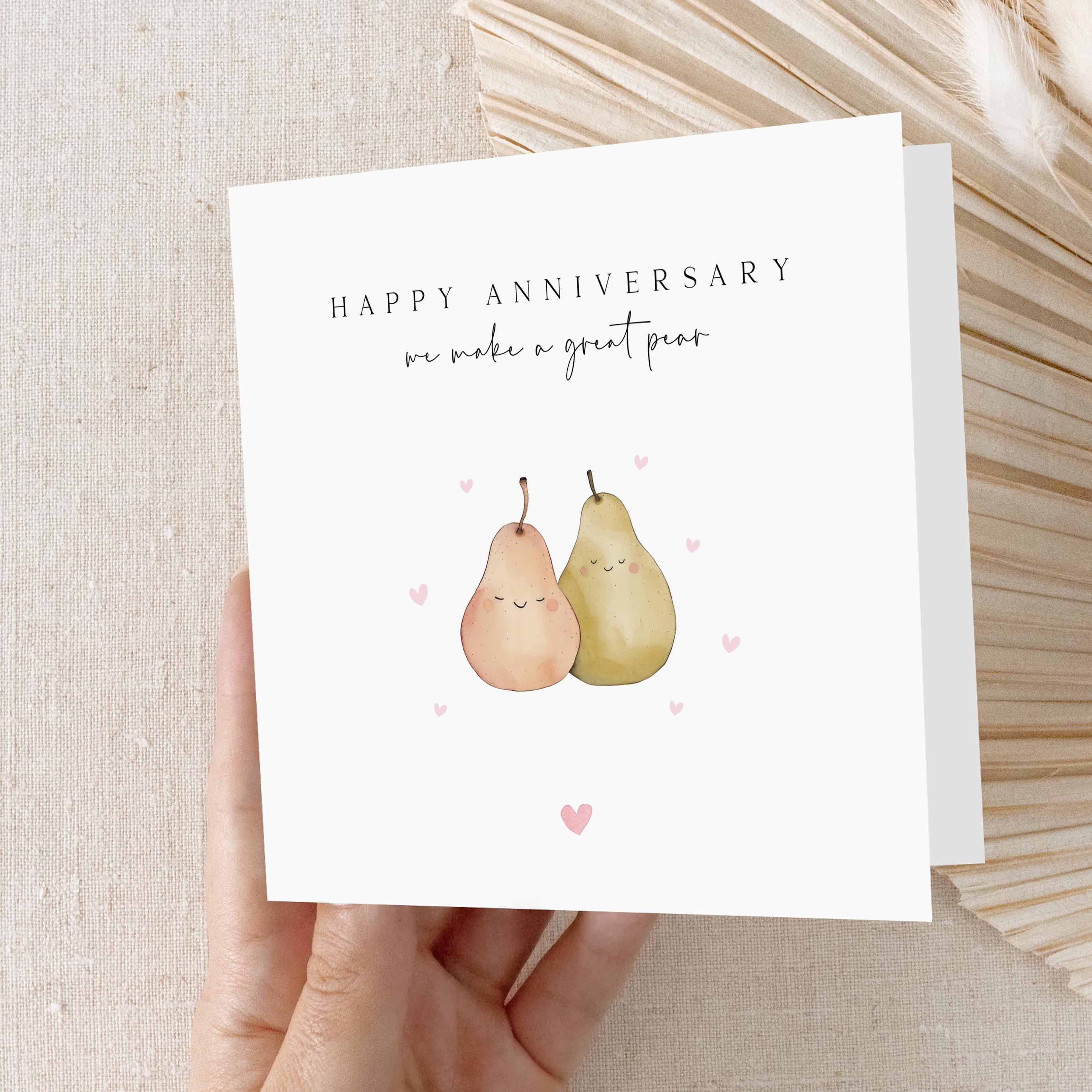 Anniversary Card-Husband Anniversary Card-Boyfriend Anniversary Card-Wife Girlfriend Anniversary Card-Funny Anniversary Card Gift-Great Pear