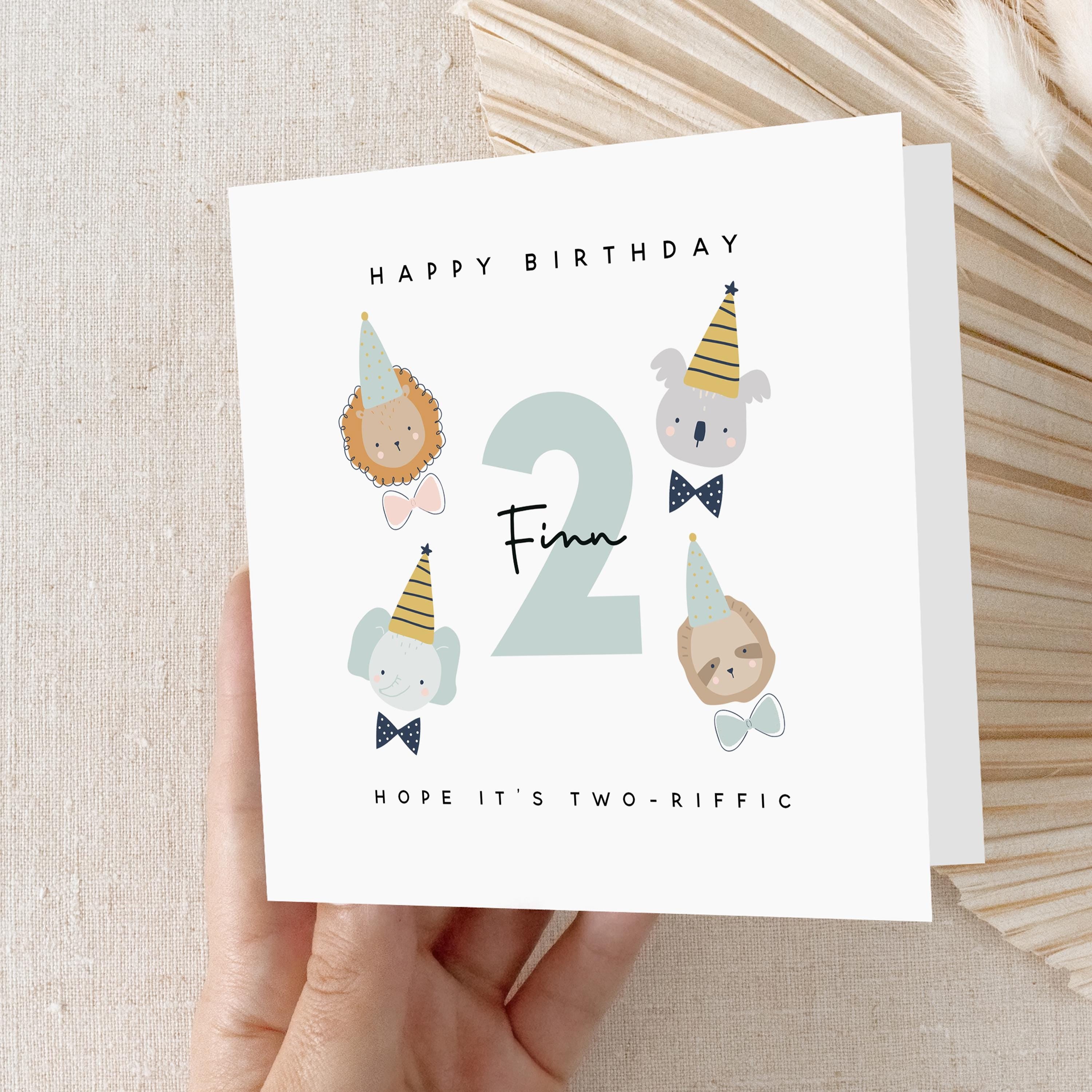 Personalised 2nd Birthday Card, Children&