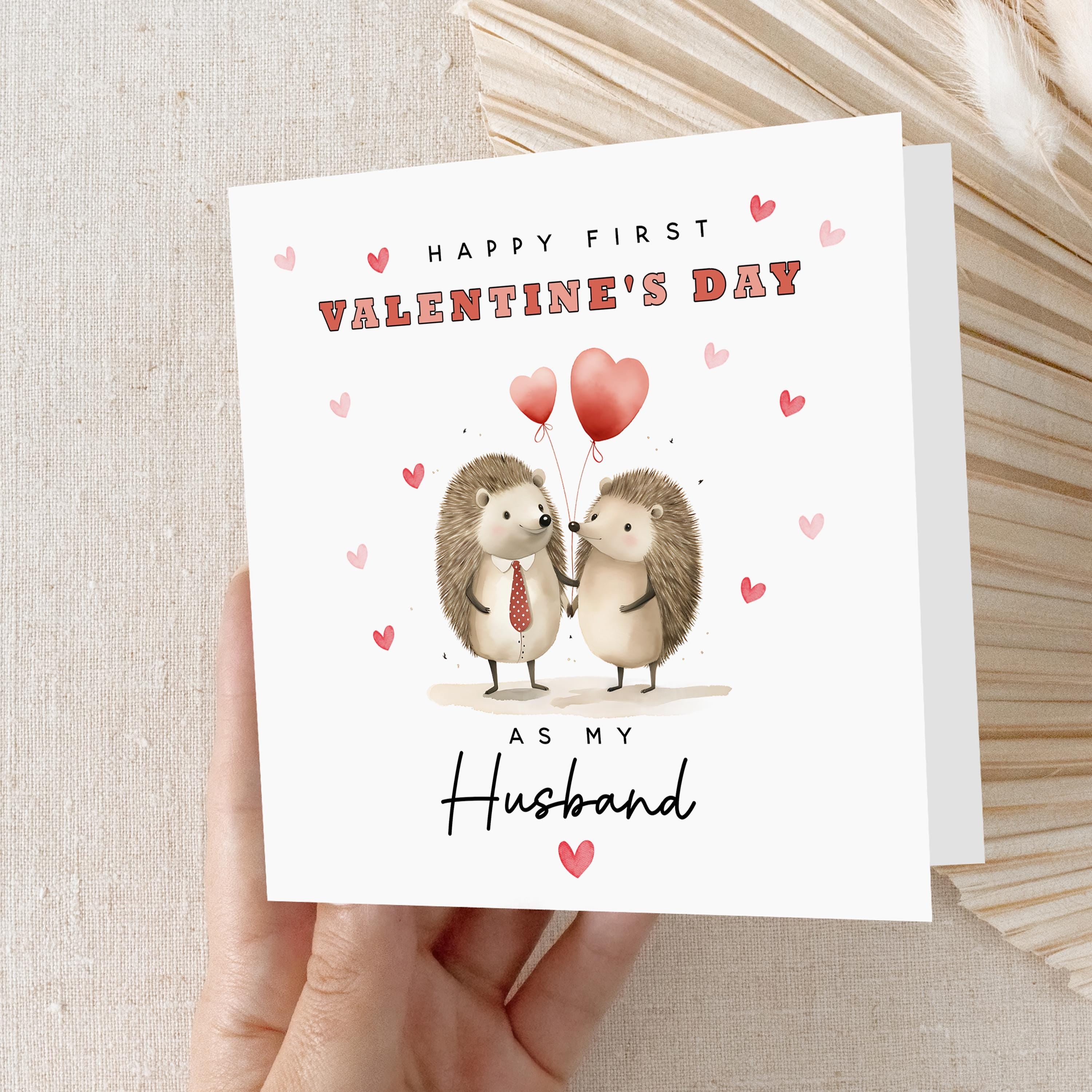 1st Valentines Day Husband Card- For My Husband, First Valentine&
