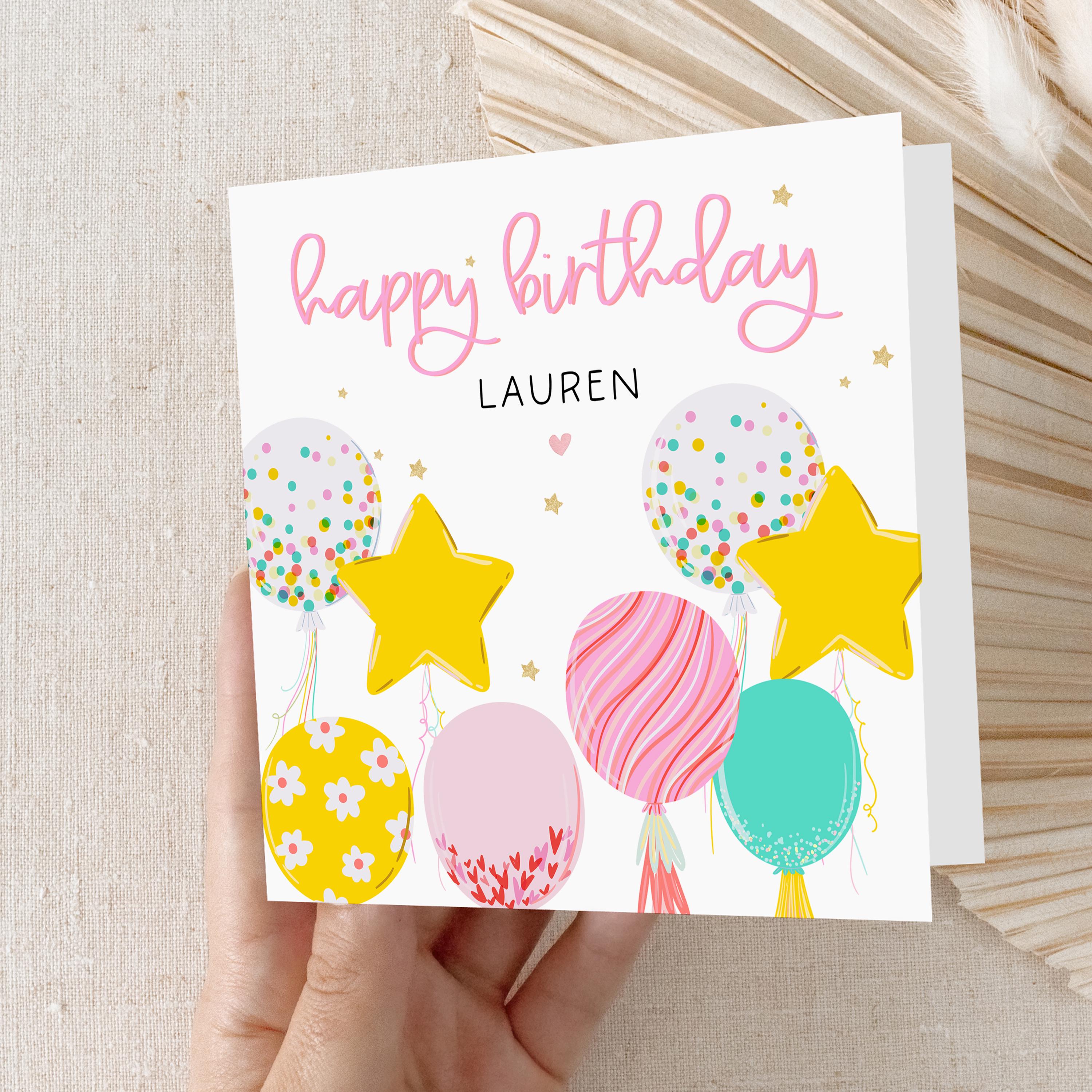 Personalised Birthday Card, Happy Birthday Card, Card For Bestie, Friend, Daughter, Granddaughter, Sister, Niece, Birthday Card For Her
