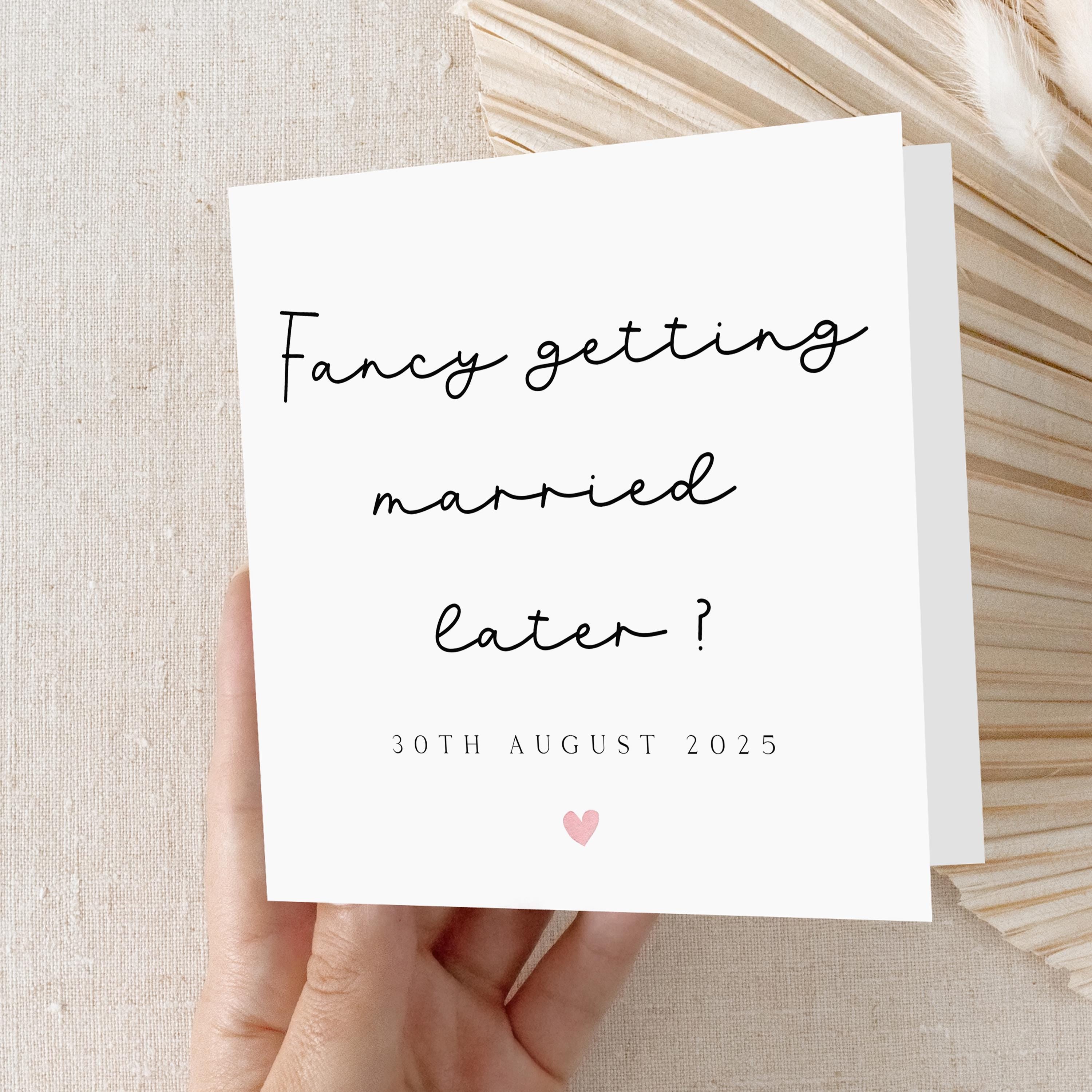 Personalised Wedding Day Card-Fancy Getting Married Later Card-On Our wedding Day Card-Card For Groom-Card For Bride-Wedding Day Gift-Script