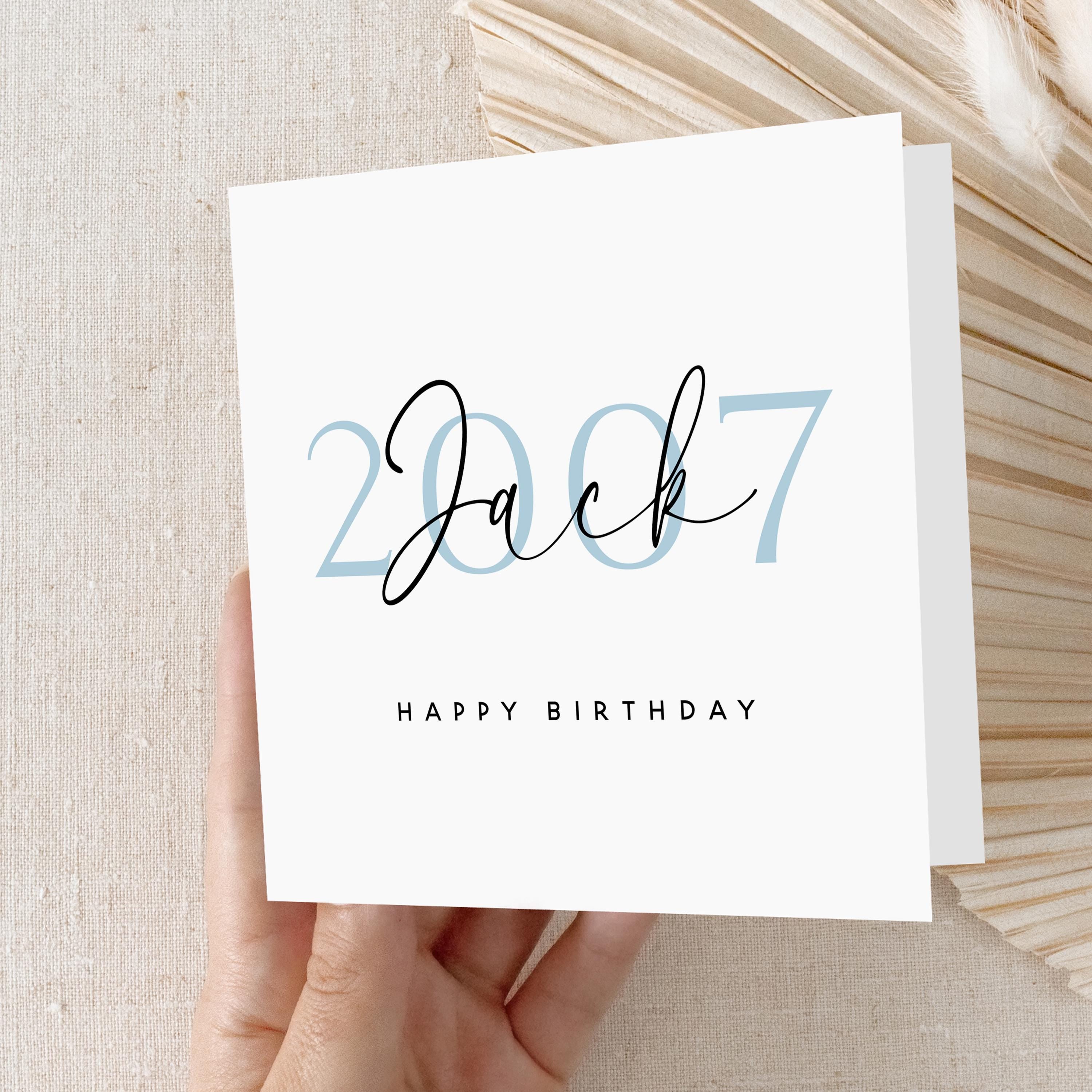 Birth Year Birthday Card, Personalised, Special Milestone Card, Birthday Card For Husband, Brother, Son, Friend,Uncle 18th, 21st, 30th, 40th