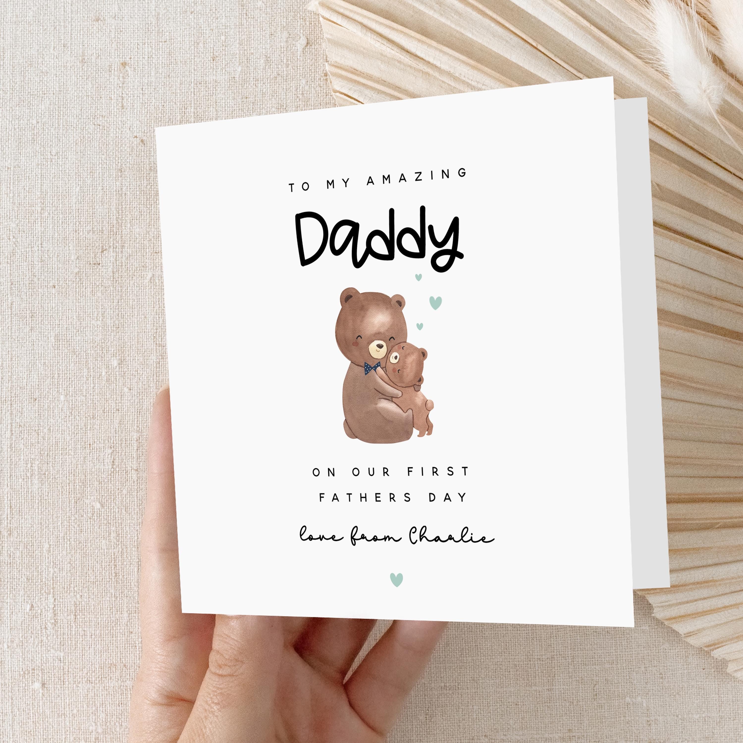 First Fathers Day Card-Happy 1st Father&