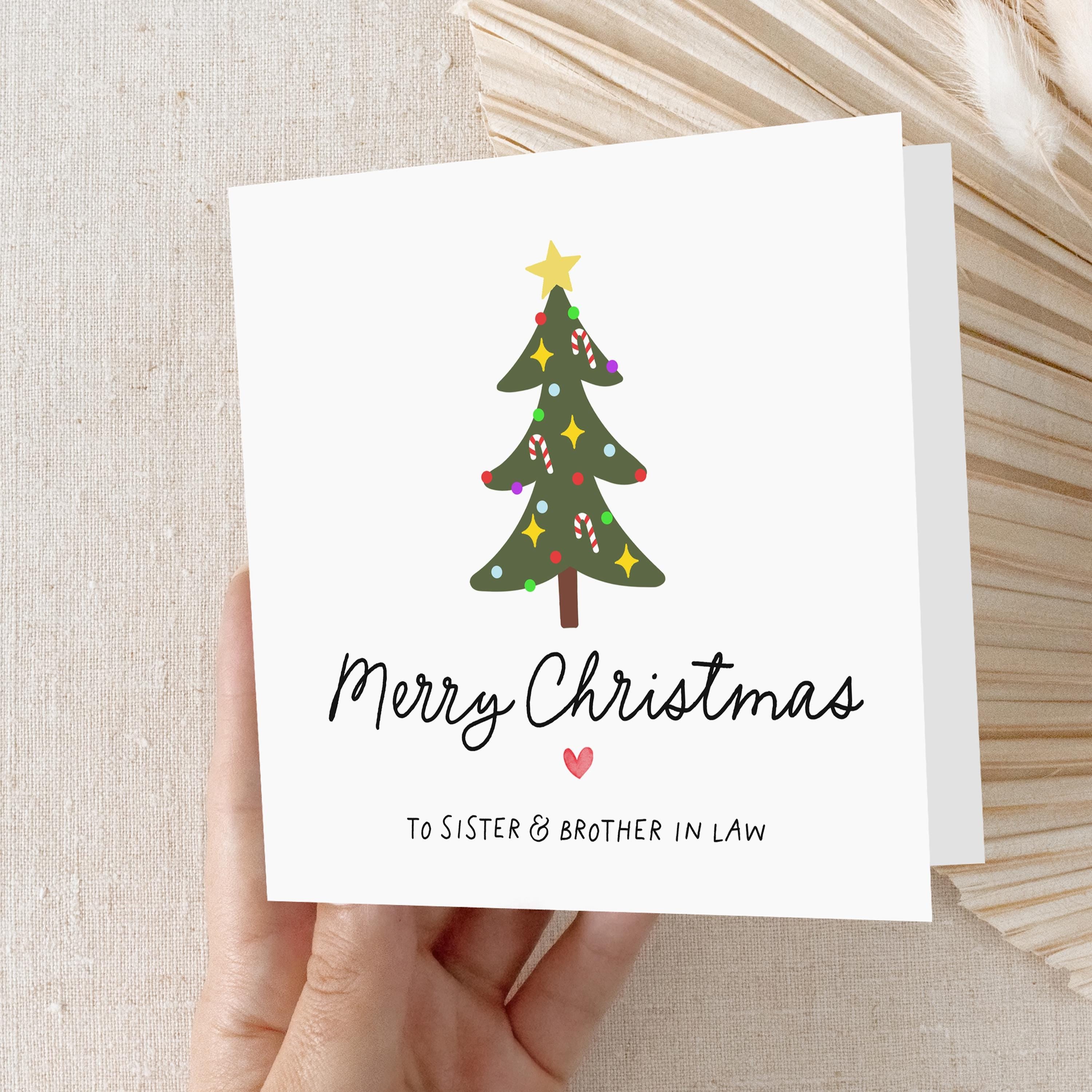 Sister and Brother In Law Christmas Card-Christmas Card For Sister-Christmas Card For Brother In Law-Sister Xmas Gift- In Laws Xmas Card