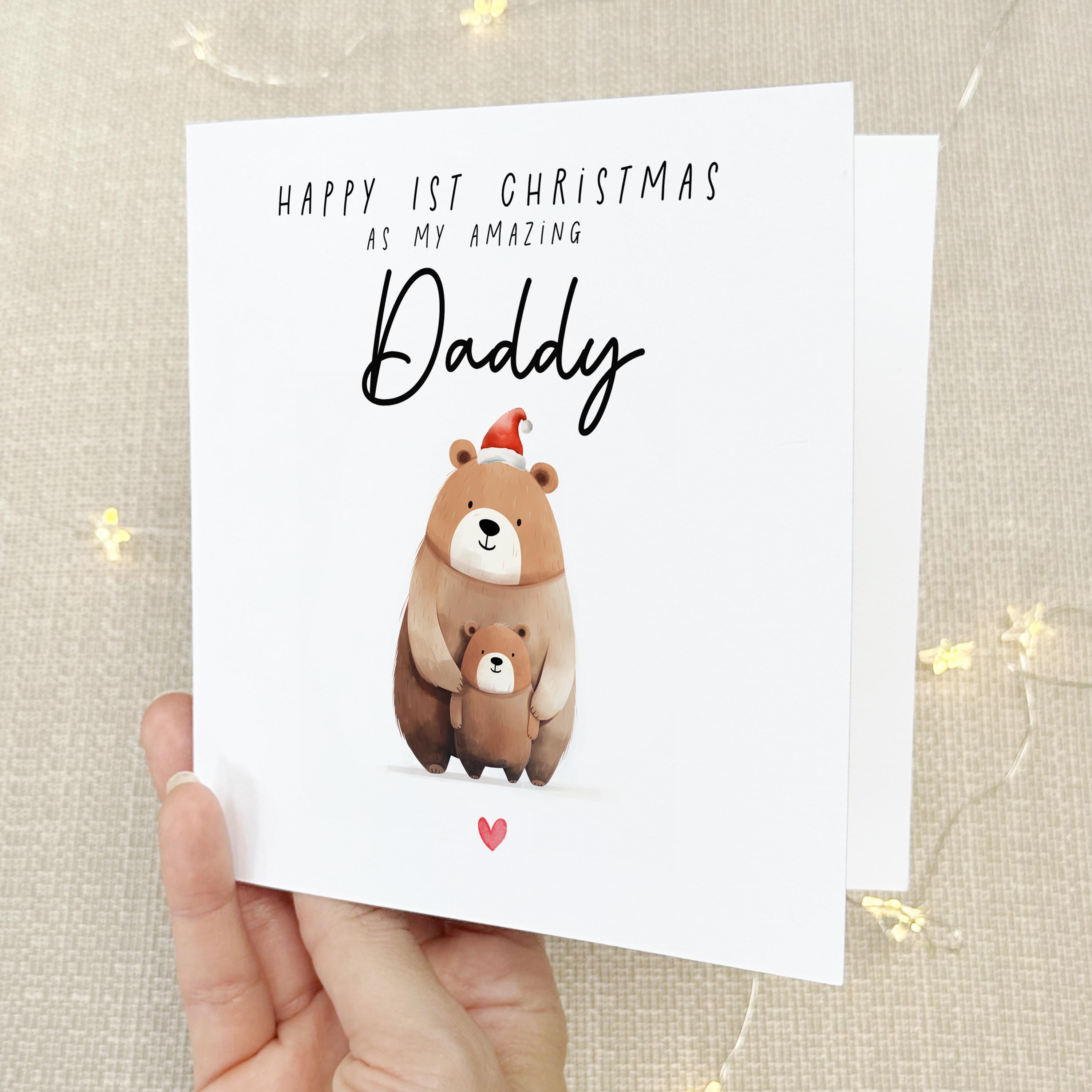 First Christmas As My Daddy Card, Daddy Christmas Card, Xmas Card For Dad, First Christmas As Dad, Christmas Card For daddy, Cute Bears