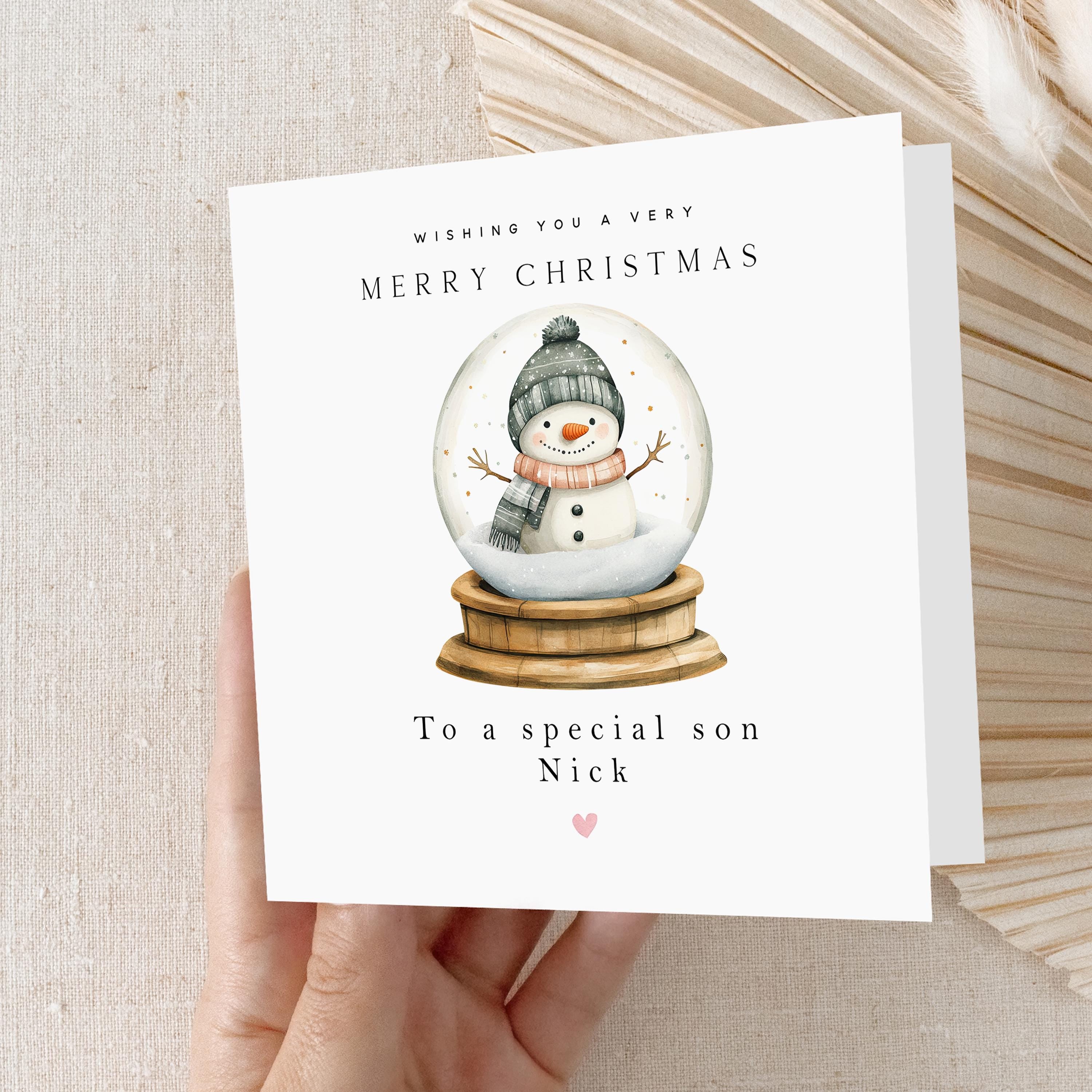 Son Christmas Card-Personalised Christmas Card-Christmas Card For Son -Son Christmas Gift-Custom Christmas Card- To A Special Son Christmas