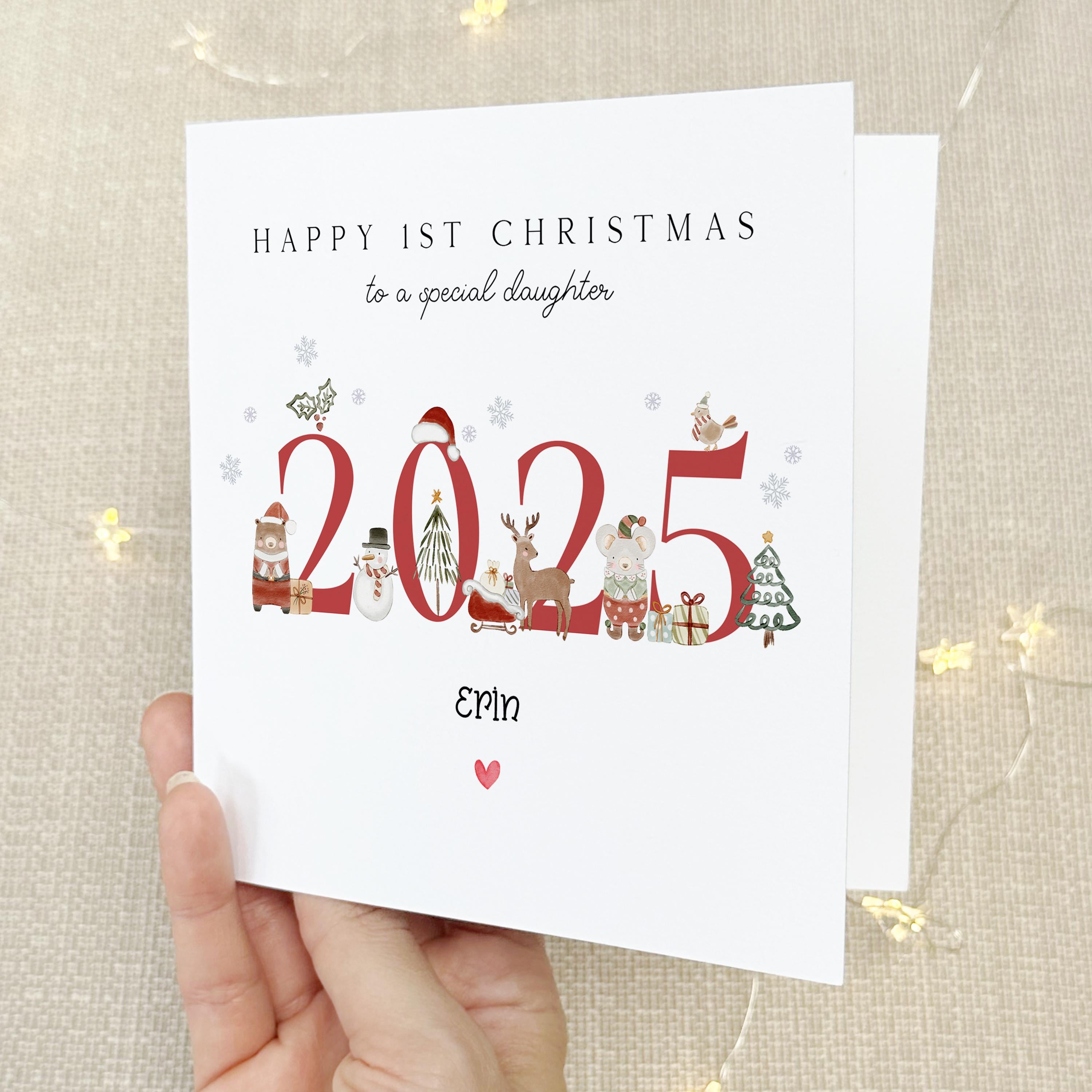 Personalised First Christmas Card-Baby&