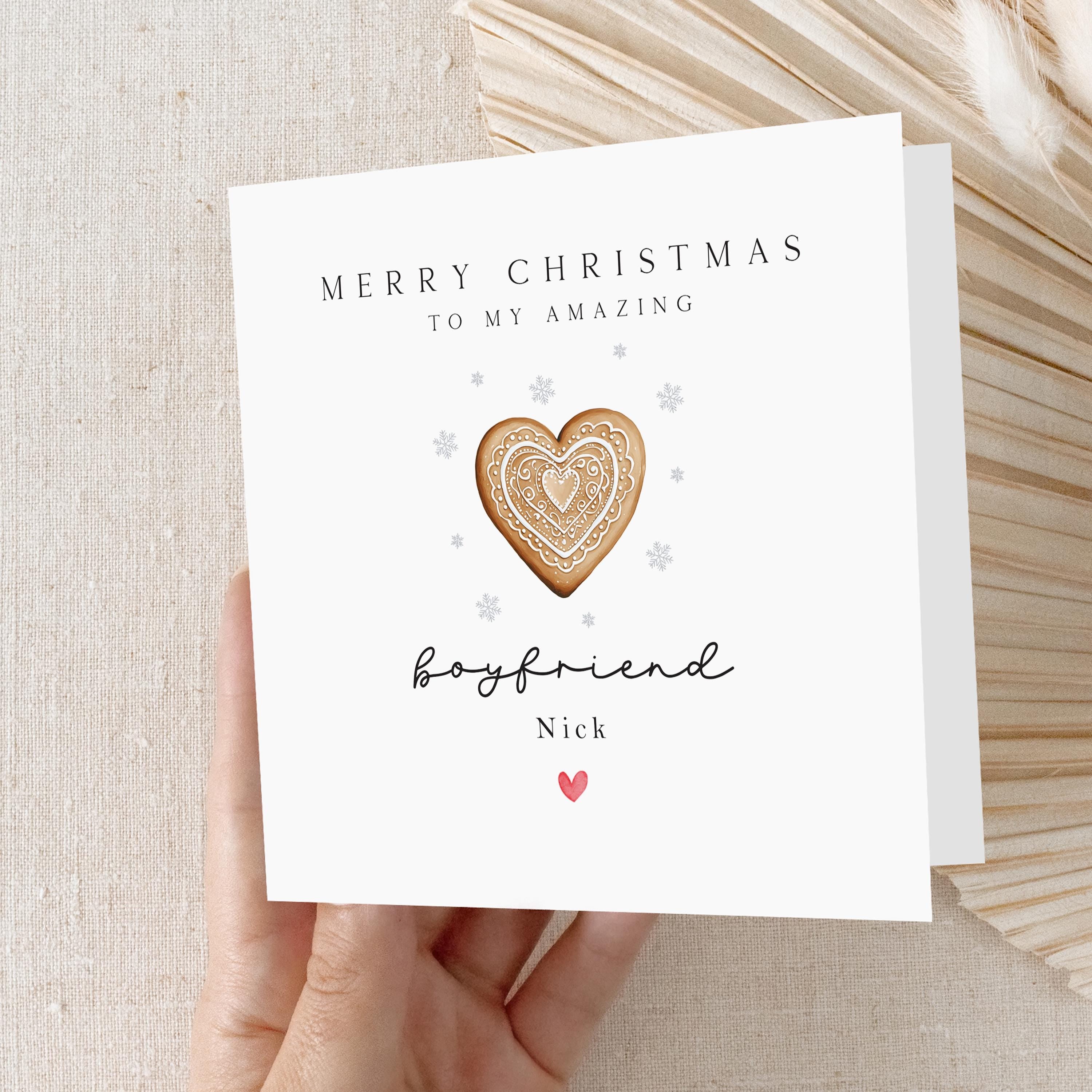 Boyfriend Christmas Card, Personalised Christmas Card For Boyfriend, Christmas Gift For Boyfriend, Christmas Card For Partner, Xmas Cards