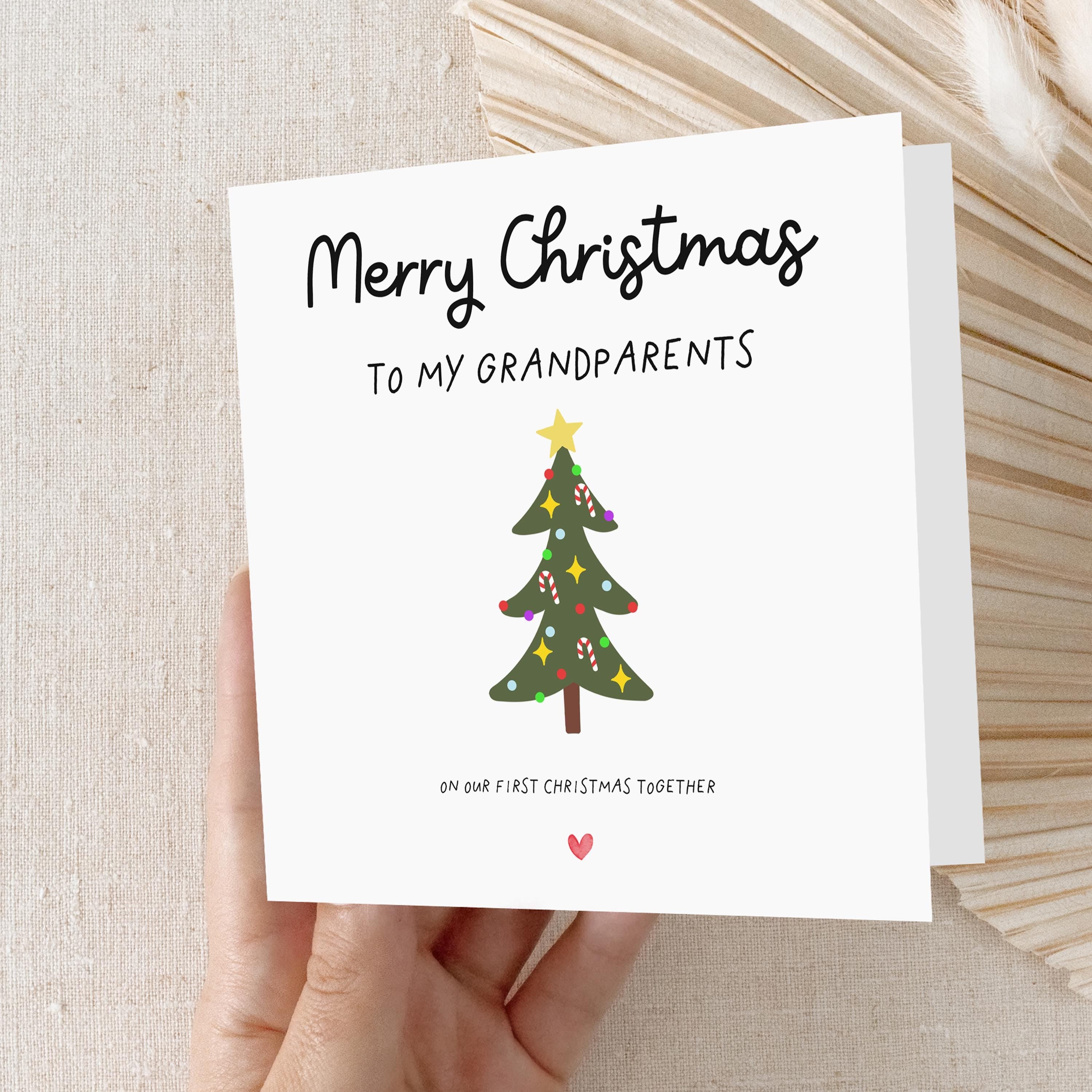 First Christmas As My Grandparents Card, Xmas Card For Grandparent, First Christmas As Gran, Nan, New Grandparent, Card From Baby, 1st Xmas