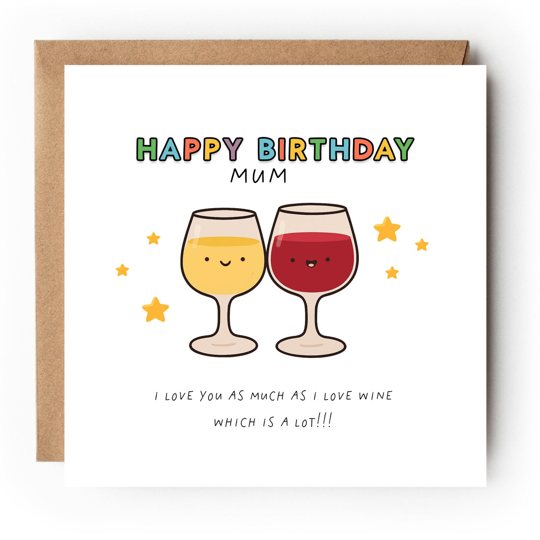 Personalised Funny Birthday card, Milestone Birthday, For Mum, For Bestie, For Him, For Her, Card For Friend, Love You More Than Wine Card
