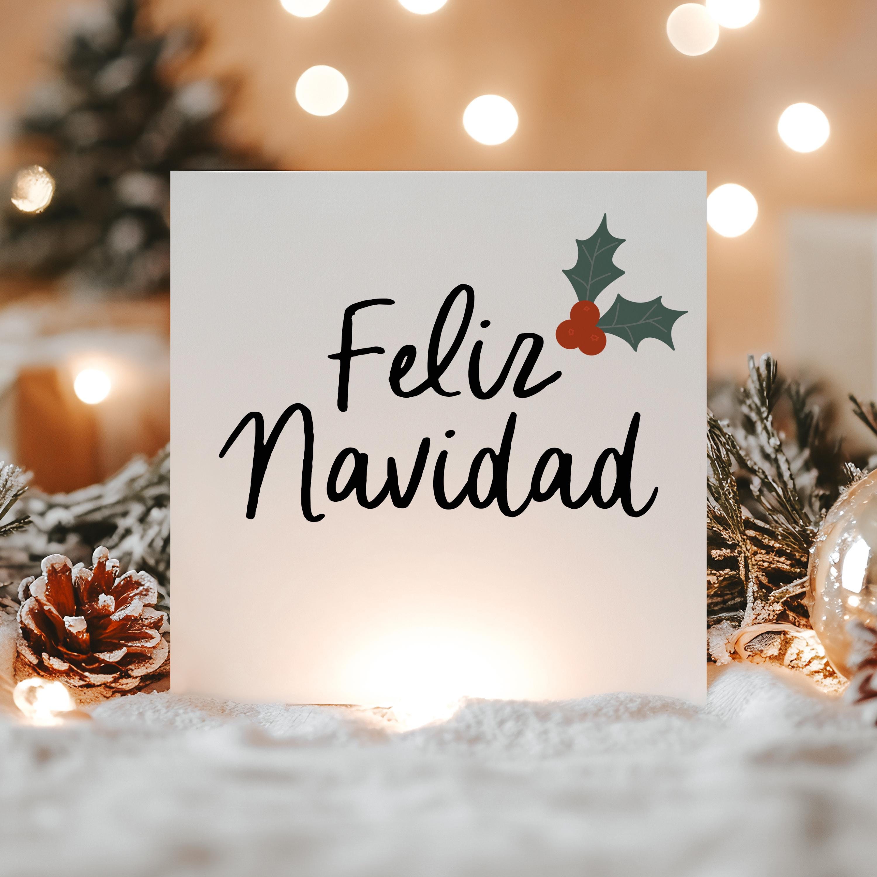 Handmade Christmas Card- Handmade Christmas Gift -Christmas Card For Friends, Family, Besties, Boyfriend, Partner, Feliz Navidad