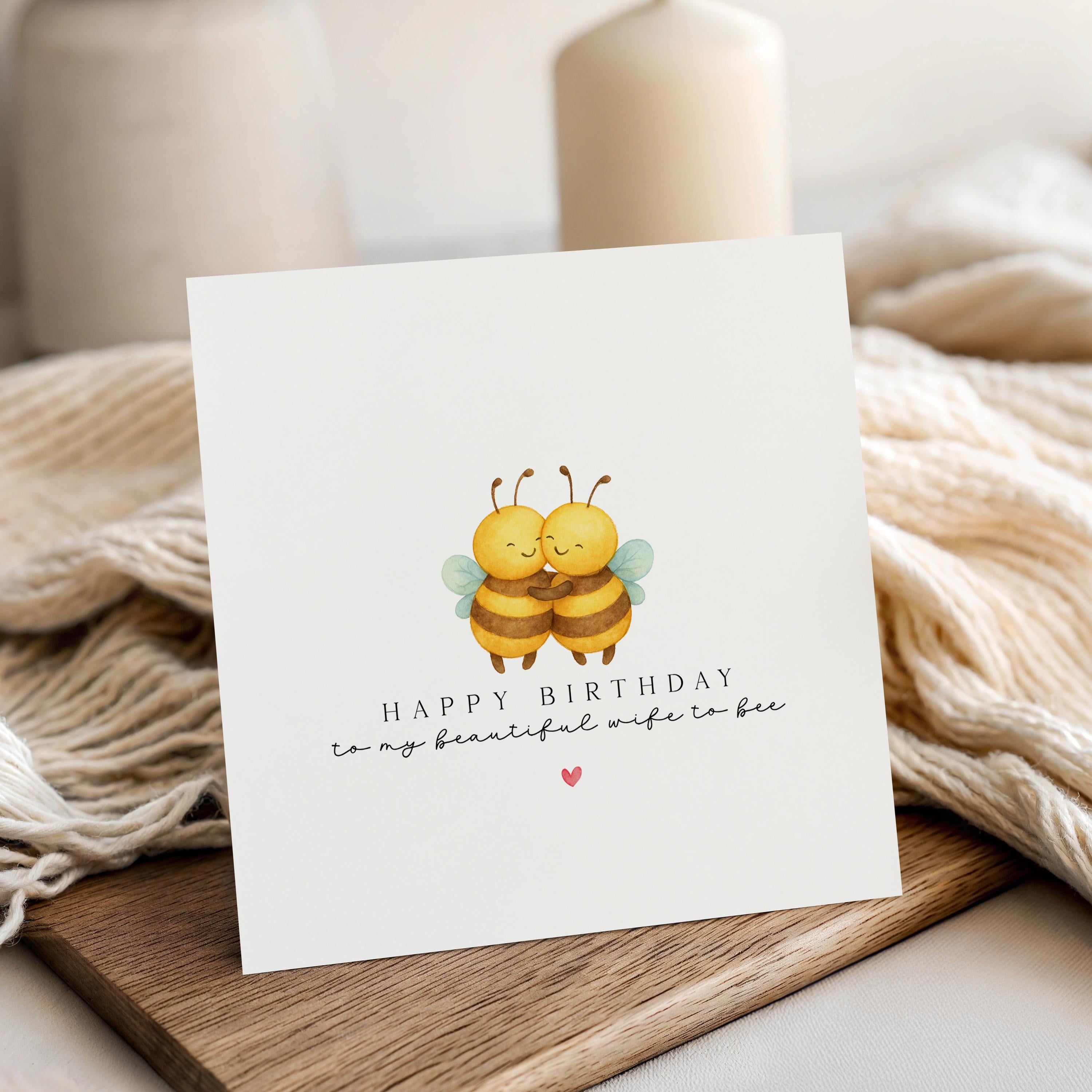 Handmade Birthday Card, Birthday Card For My Fiancé, Future Wife, Partner, Girlfriend Birthday Card, Wife To Bee