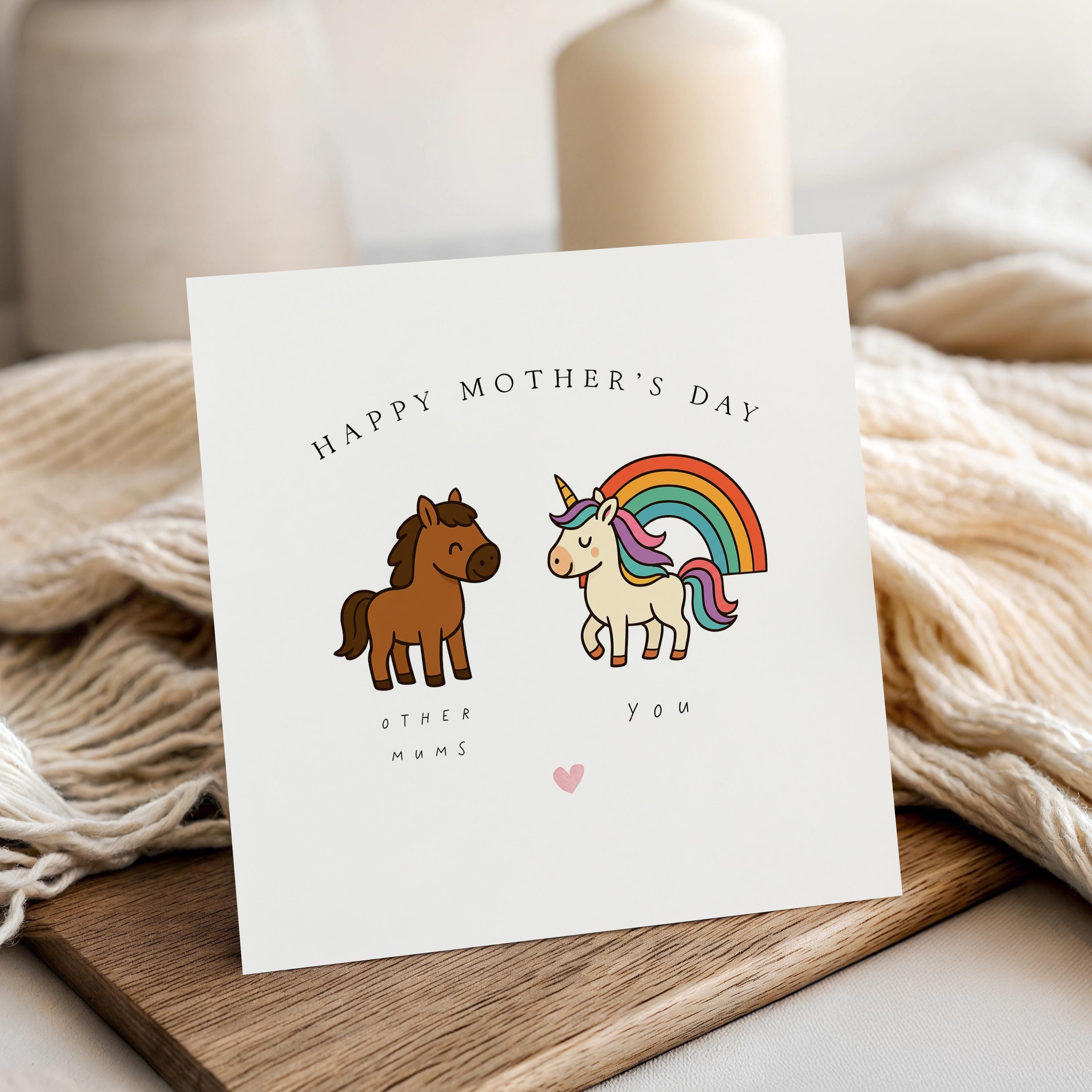 Mothers Day Card, Unicorn Card, Funny Mothers Day Card, Happy Mother&