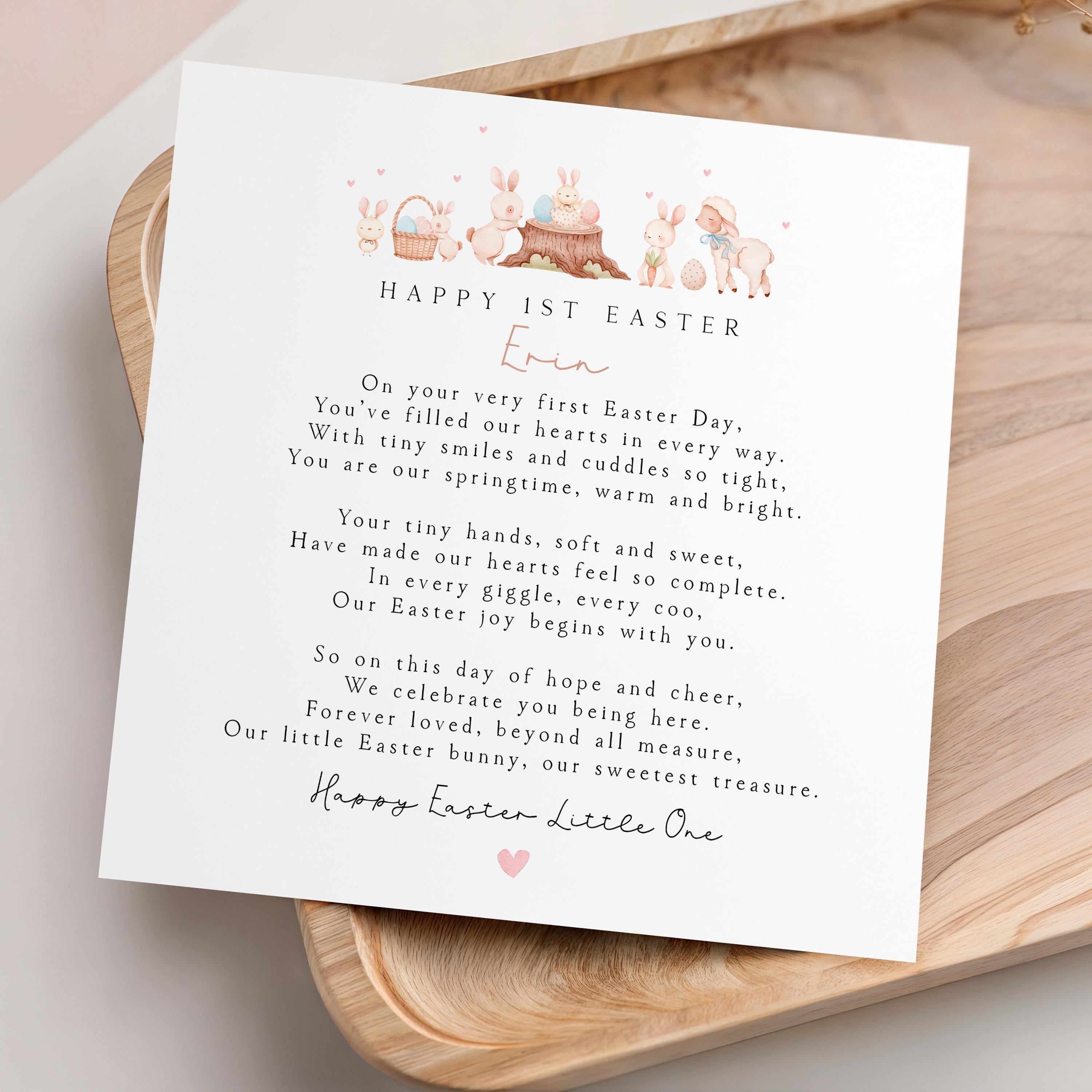 Personalised First Easter Poem Card-Baby&