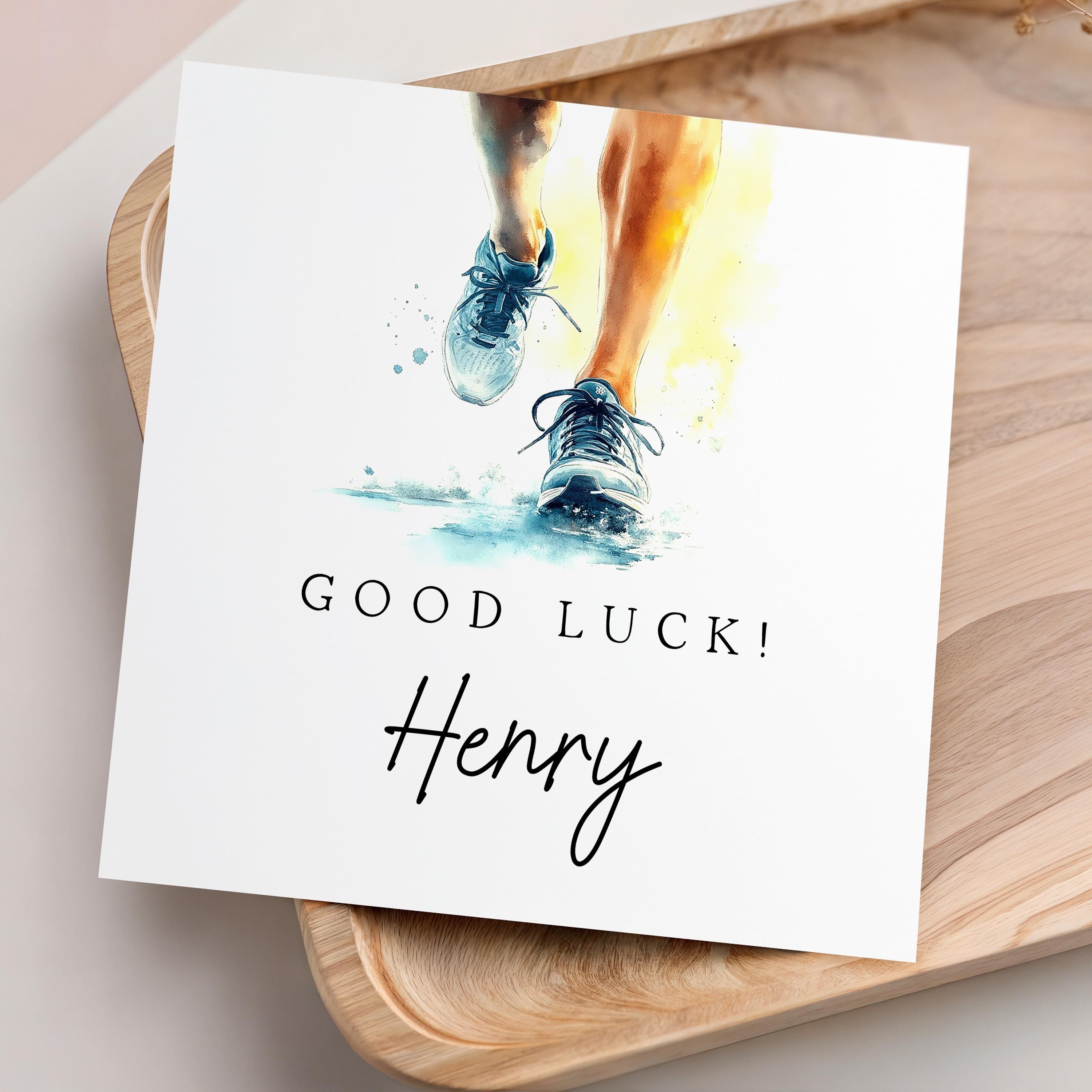 Personalised Running Card, Good Luck, Race day Card, Marathon, Runner-Card For Family, Friends