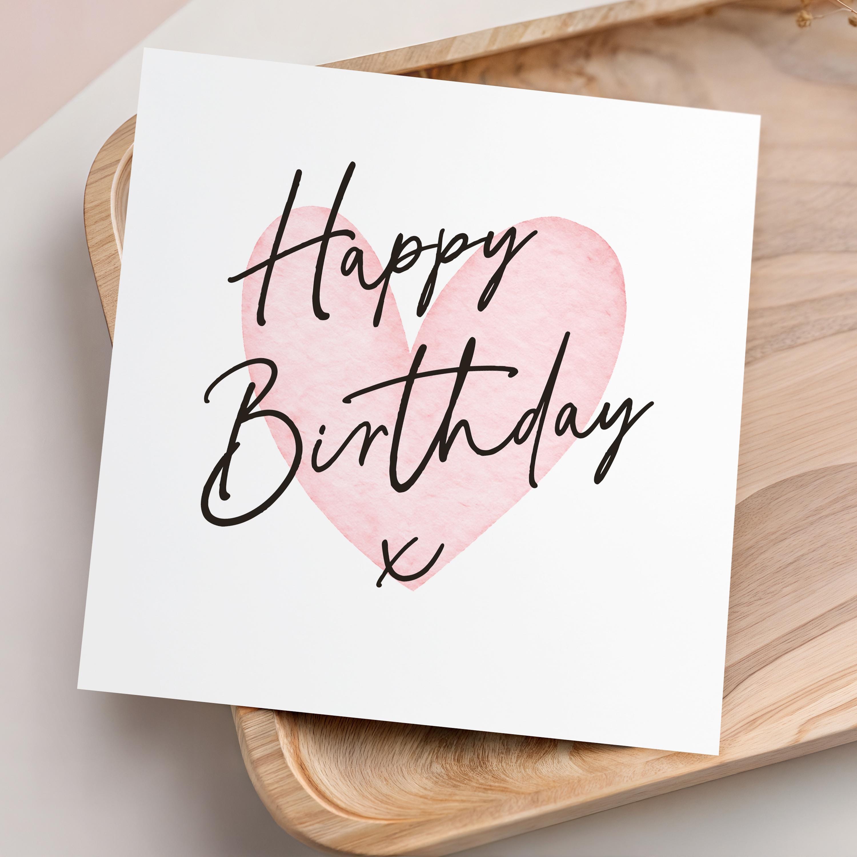 Birthday Card For Her, For Friend, Bestie, Birthday Card For Daughter, Niece, Granddaughter, Pink Heart, 18th, 21st, 30th, 40th, Girls Gift