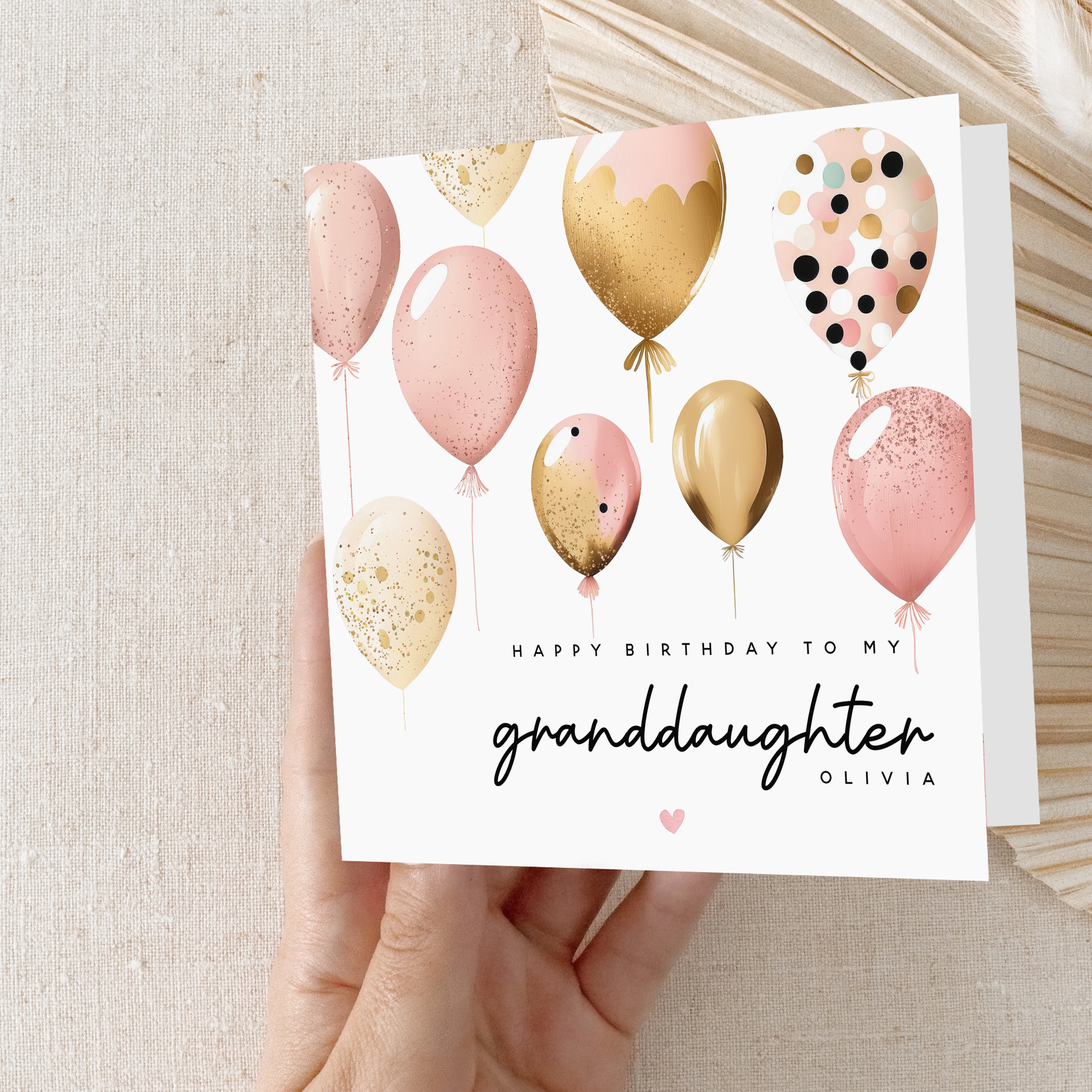 Personalised Granddaughter Birthday Card