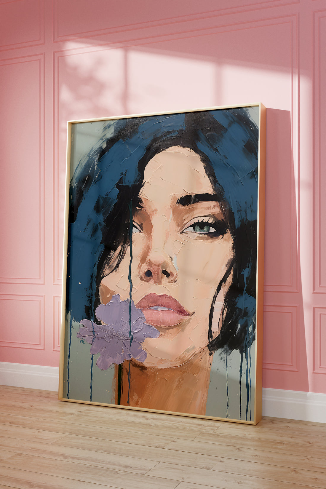 portrait in oil paint Print