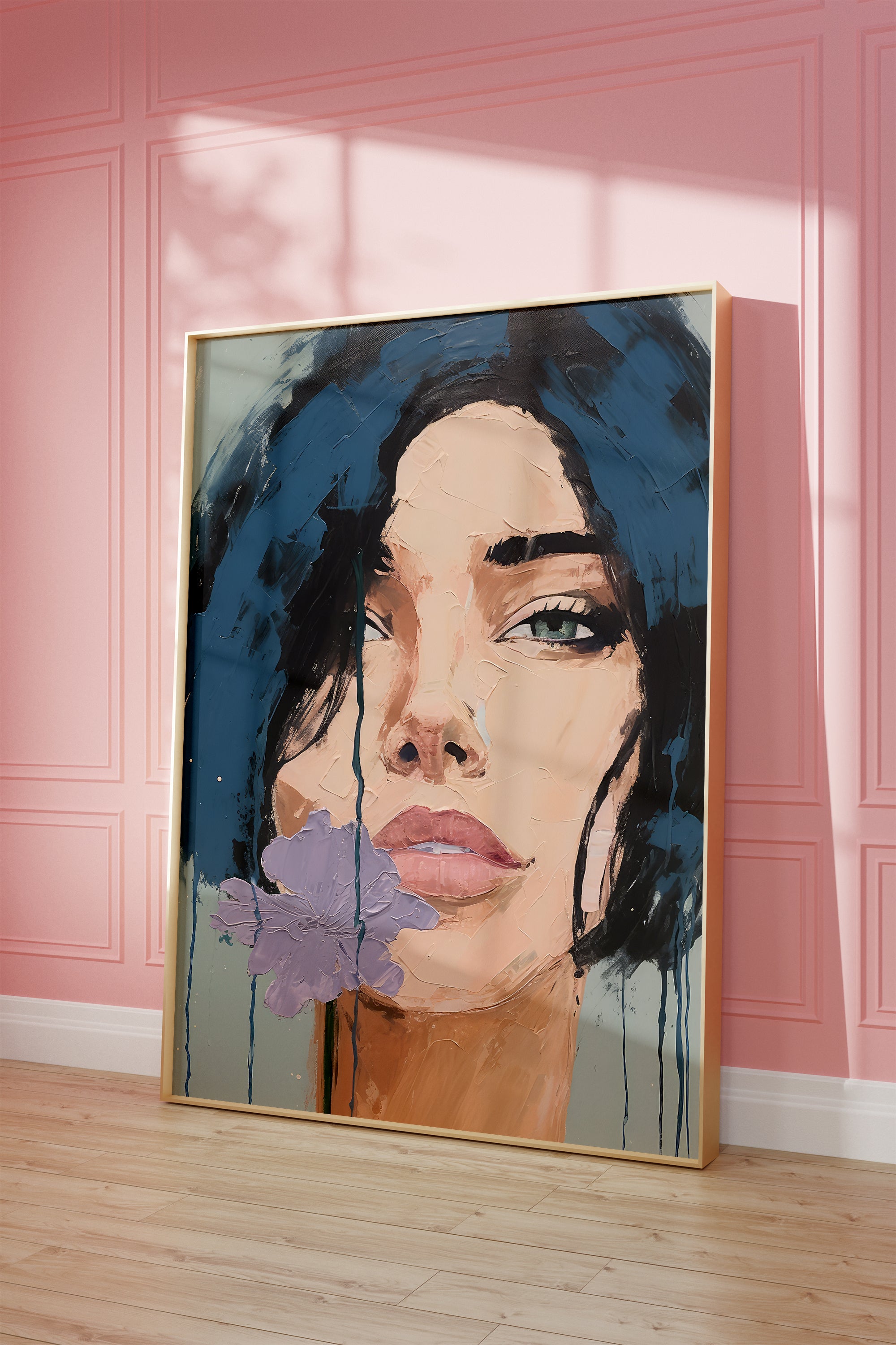 portrait in oil paint Print