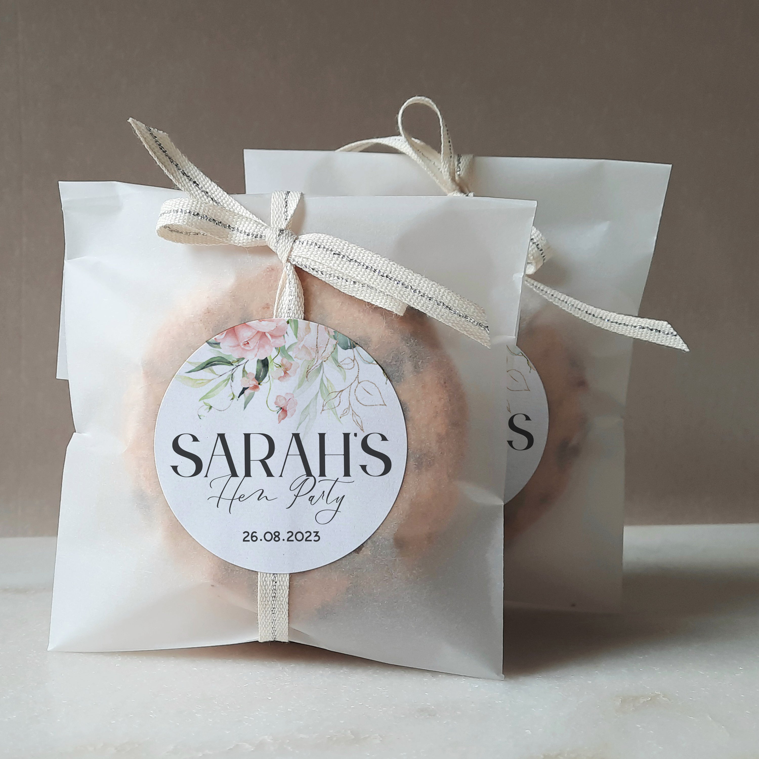 Personalised Boho Rose Hen Party Stickers