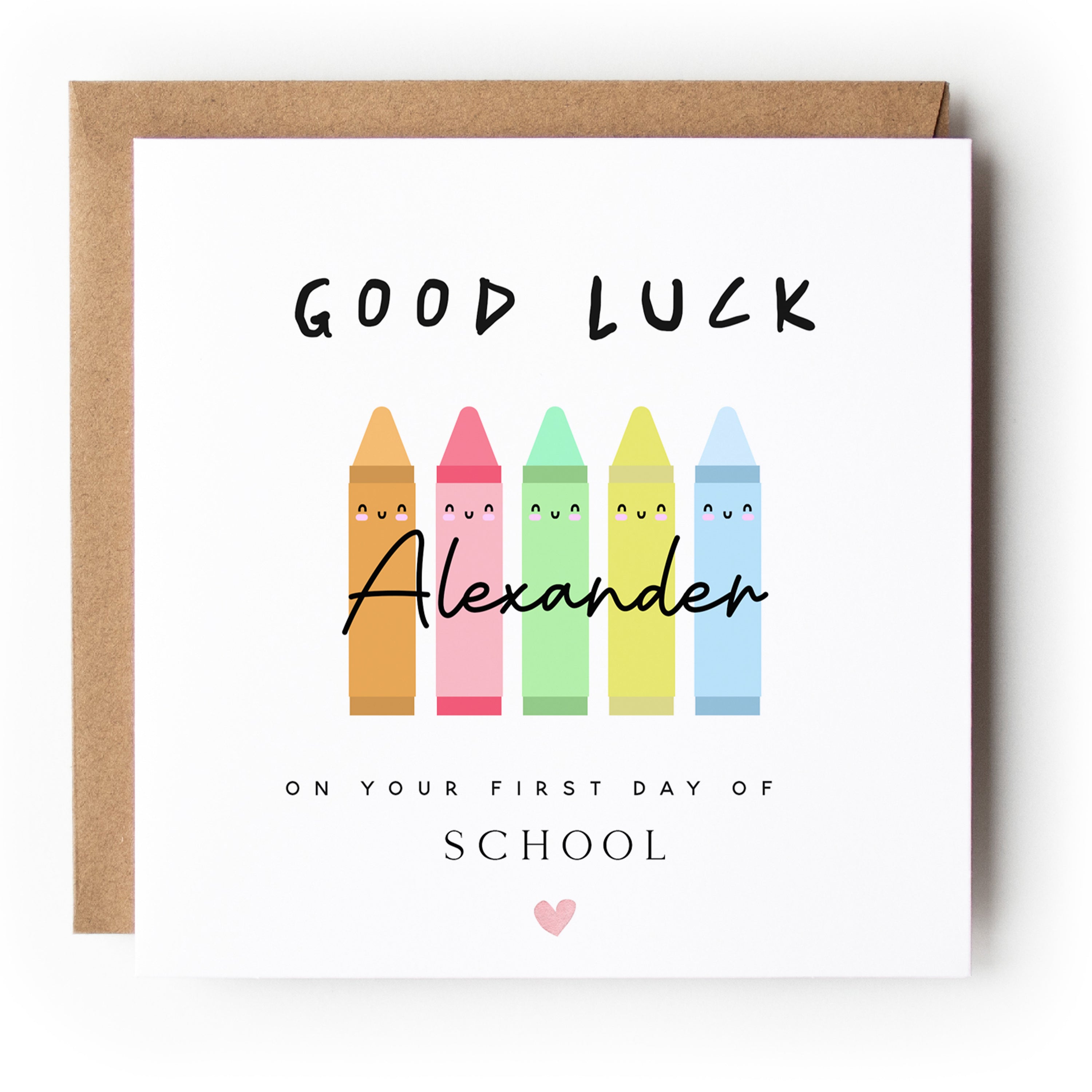 Good Luck First Day School Card