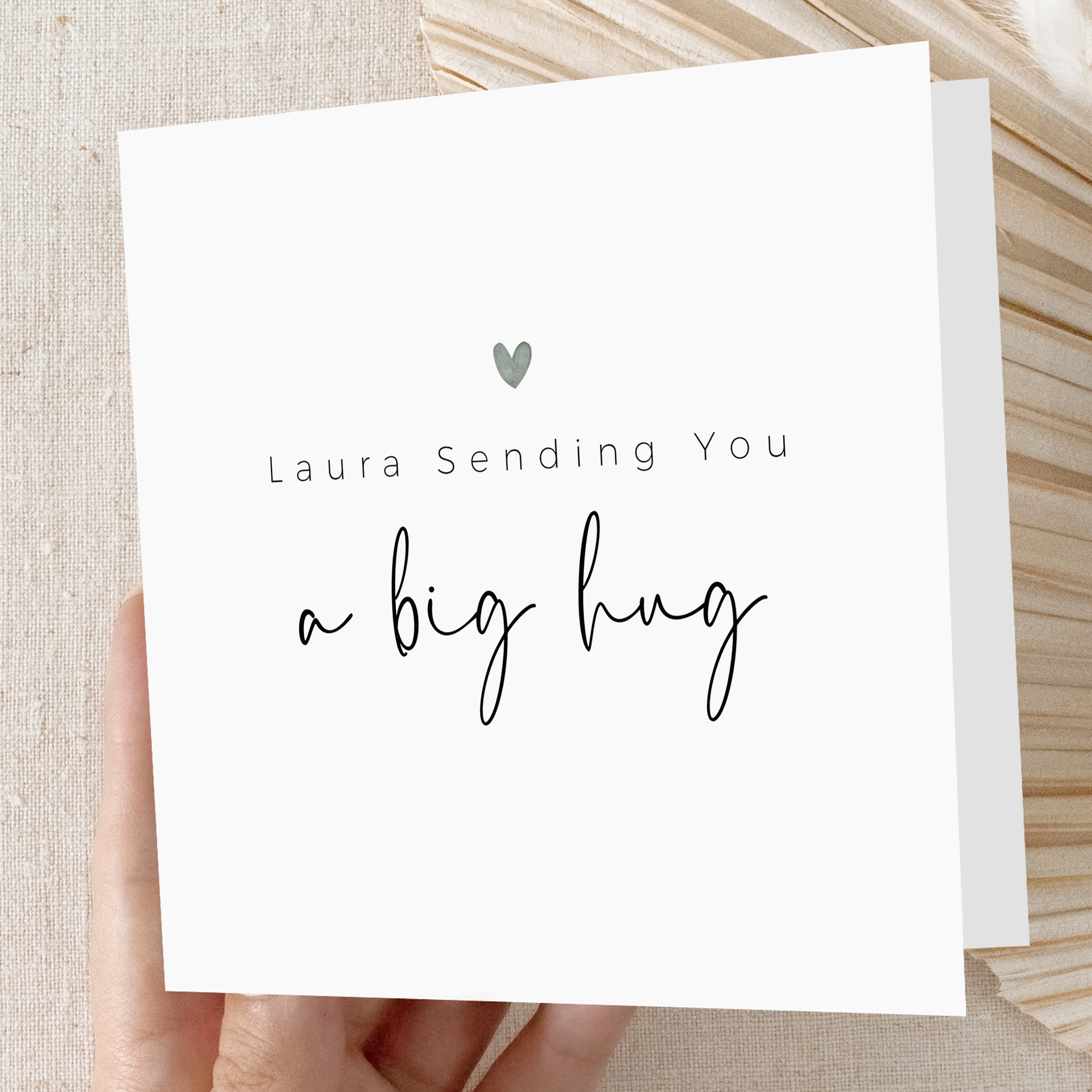 Personalised Sending You A Big Hug Card