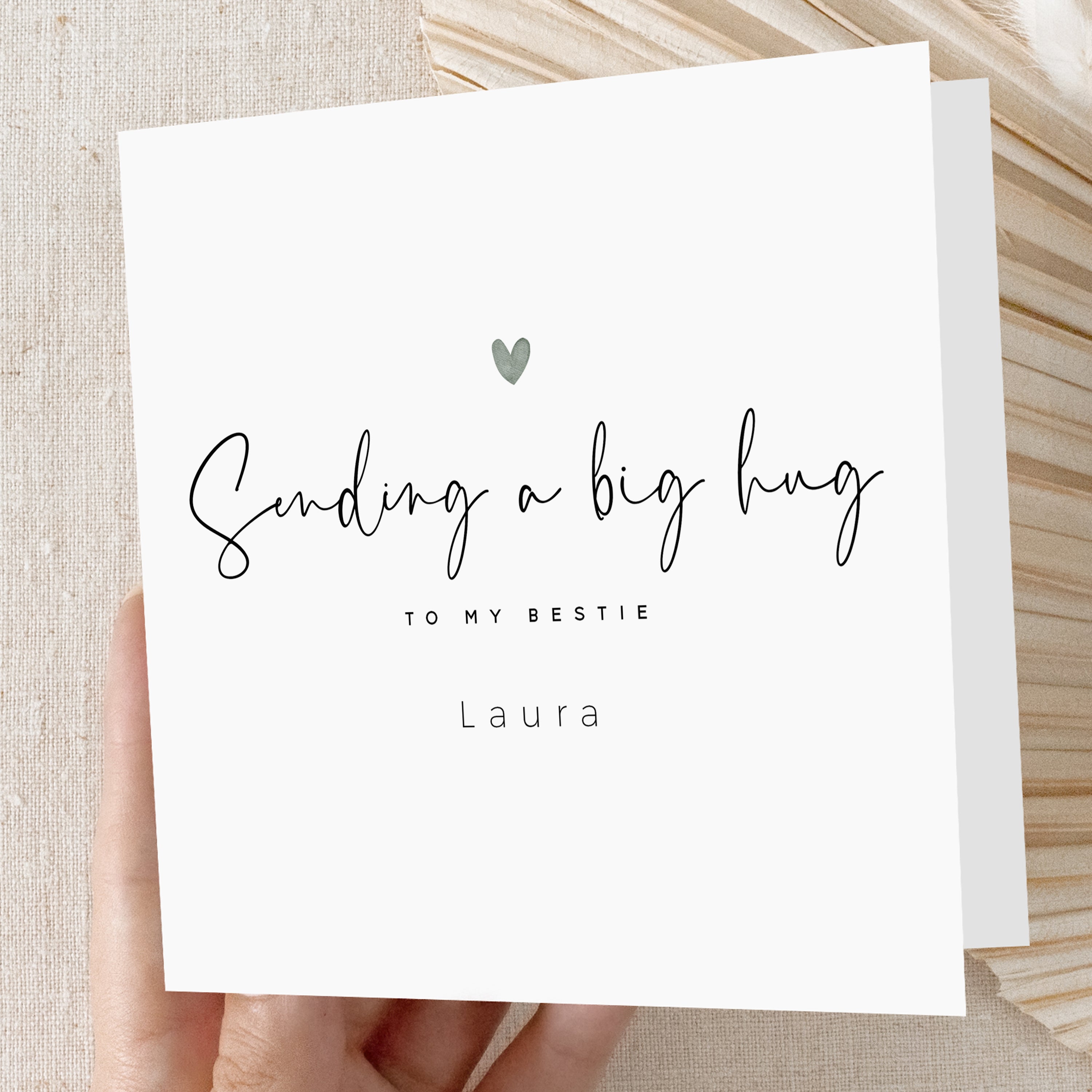 Personalised Bestie Sending You A Big Hug Card