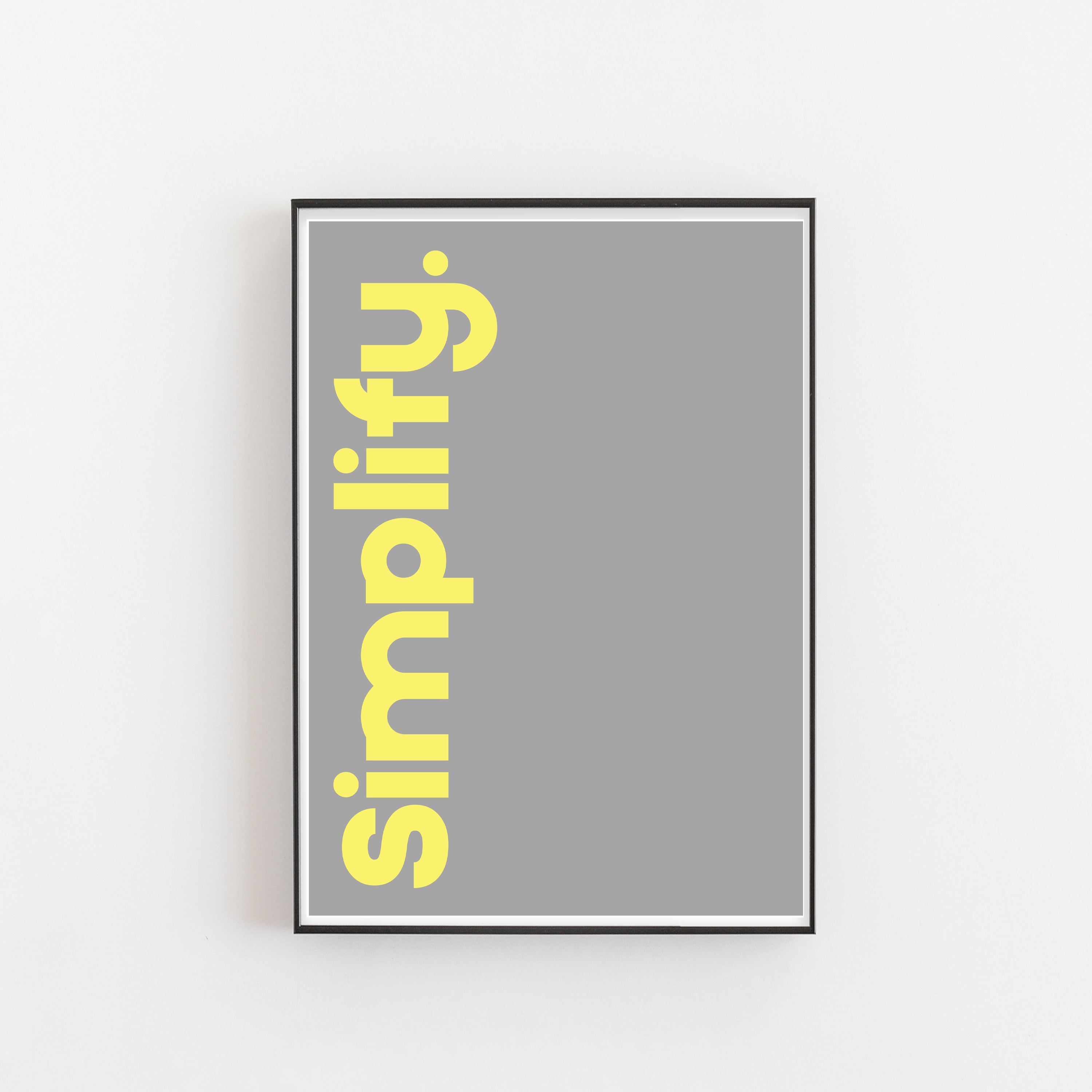 Simplify Grey & Yellow Print