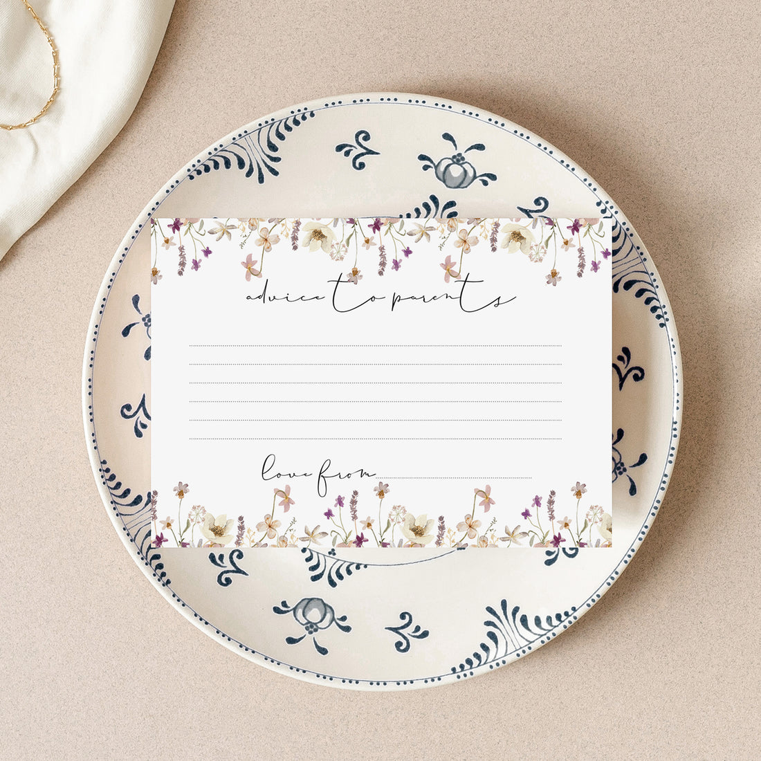 Wild Flower Advice To Parents Cards