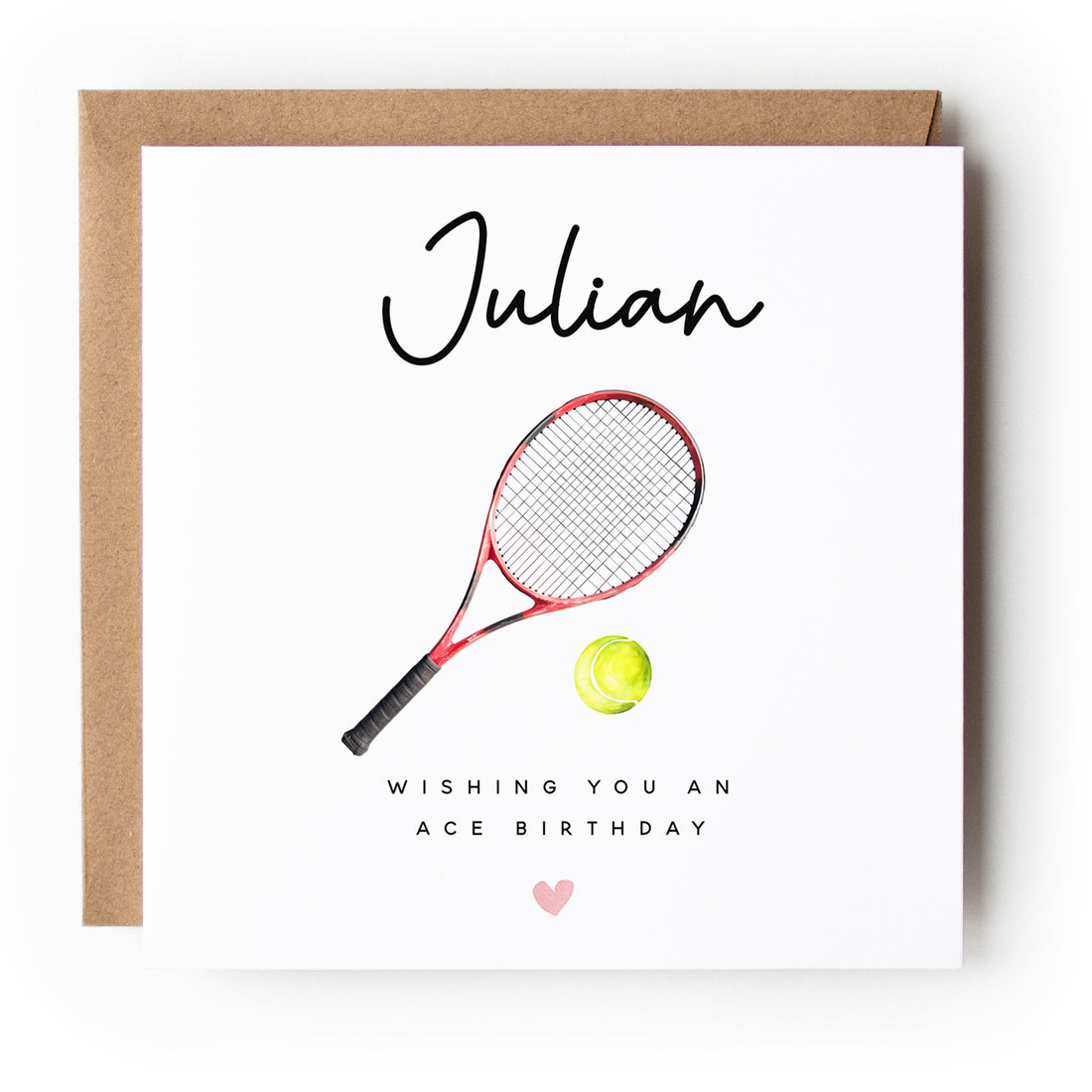 Personalised Tennis Birthday Card