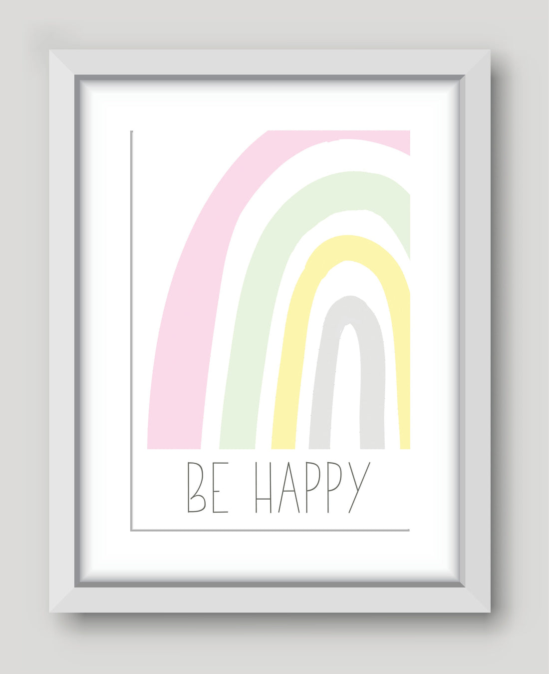 BE HAppy Rainbow Print