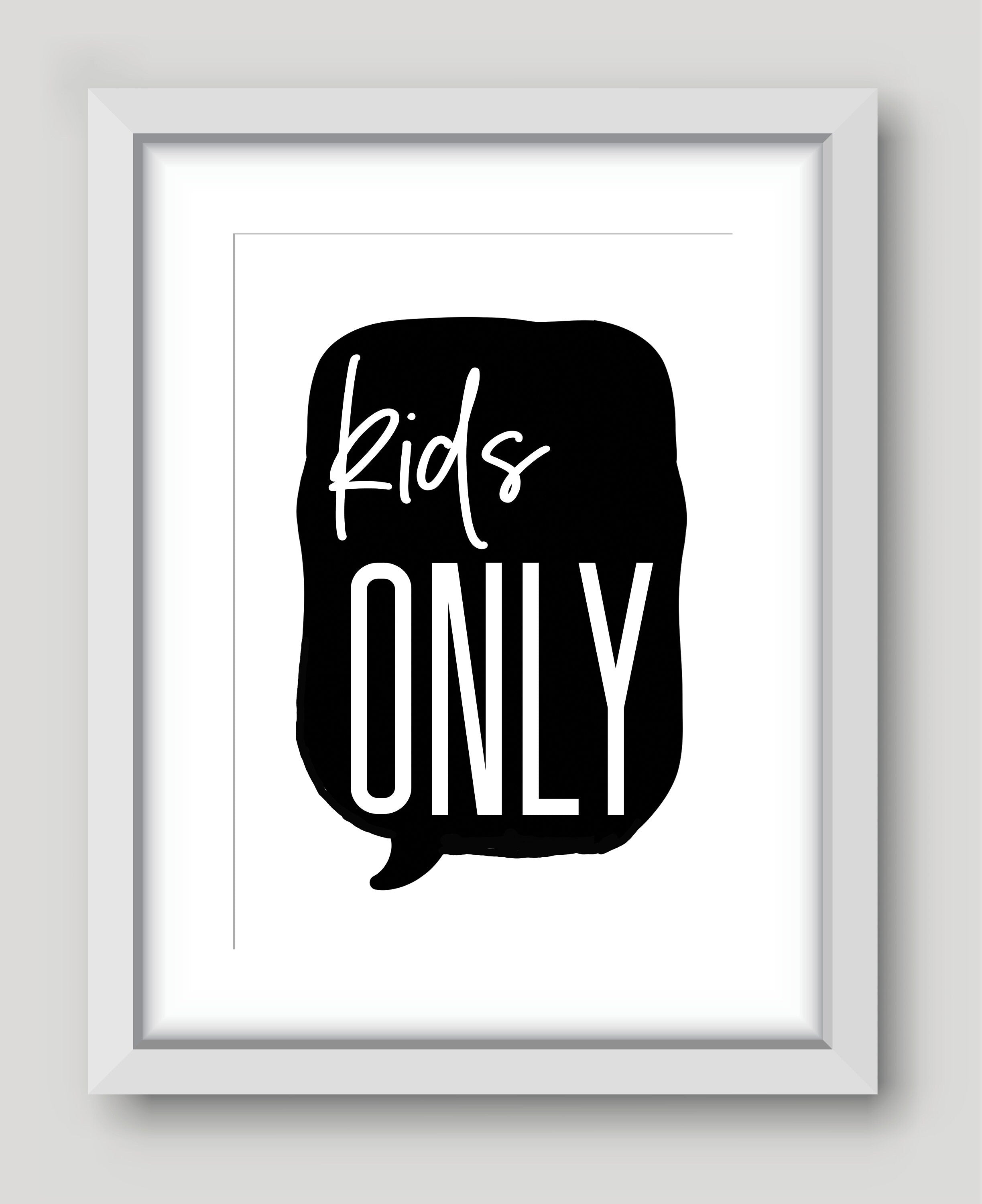 kIDS oNLY bLACK pRINT