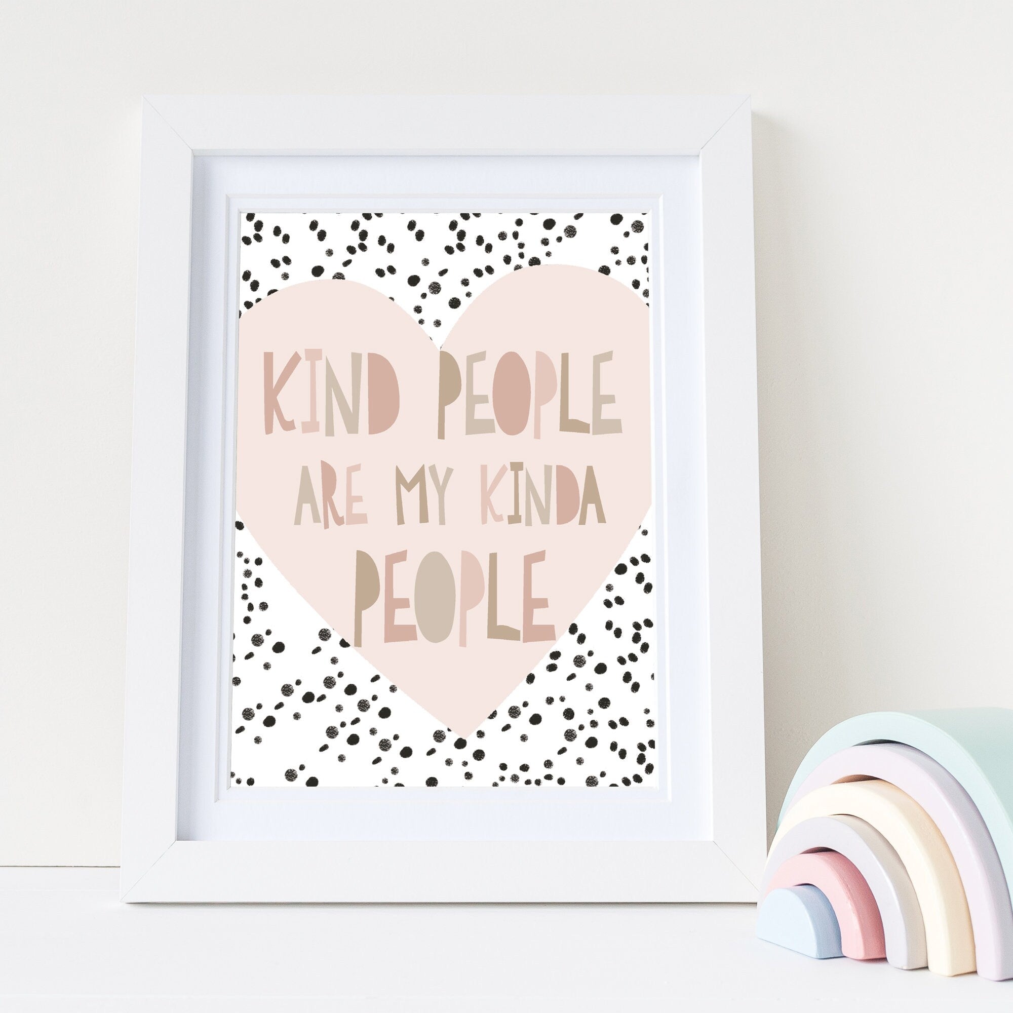 Kind People Heart Print