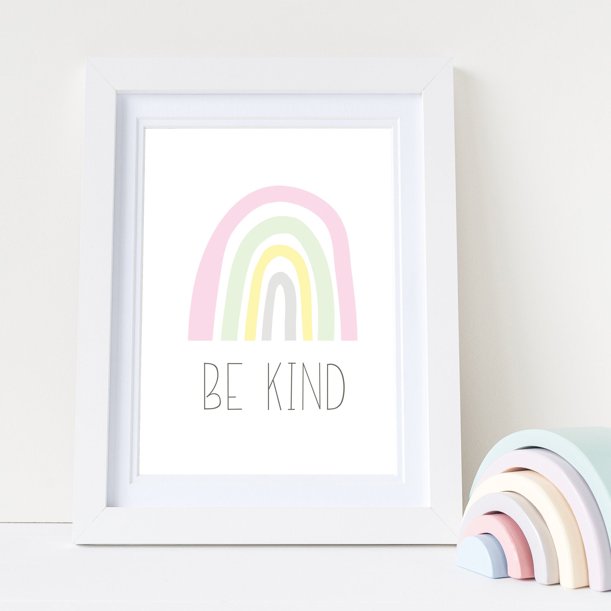 Be kind rainbow room print