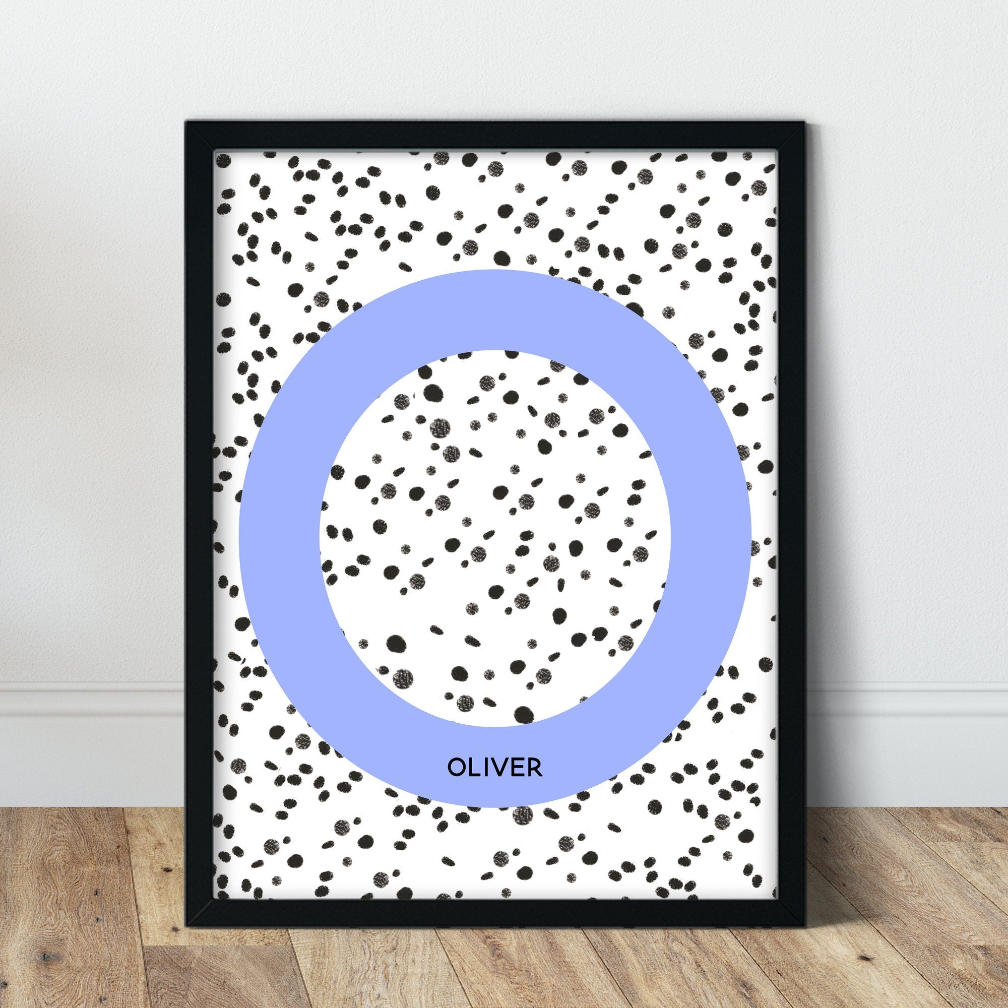 Personalised Polka Dot Initial Print