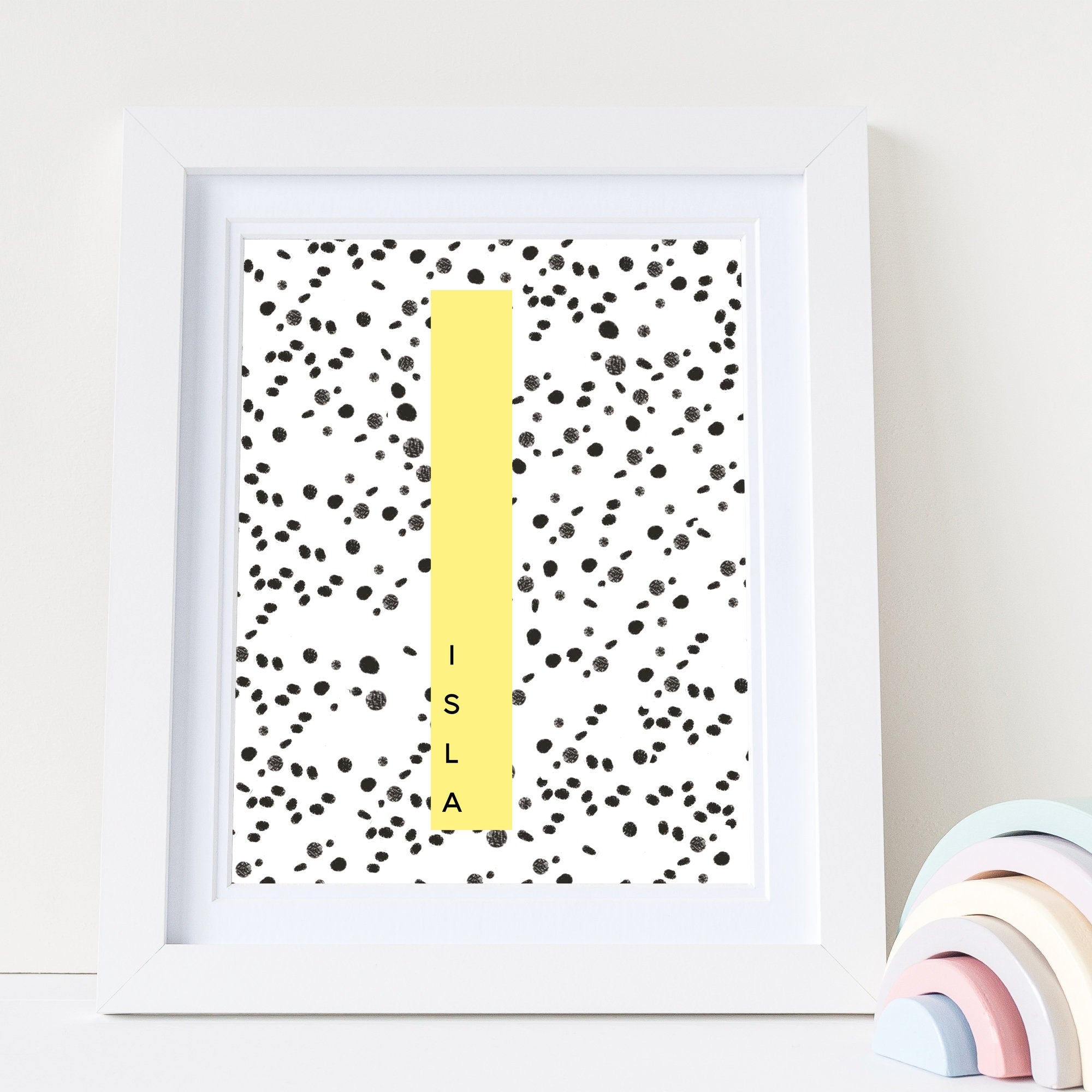 Personalised Polka Dot Initial Print