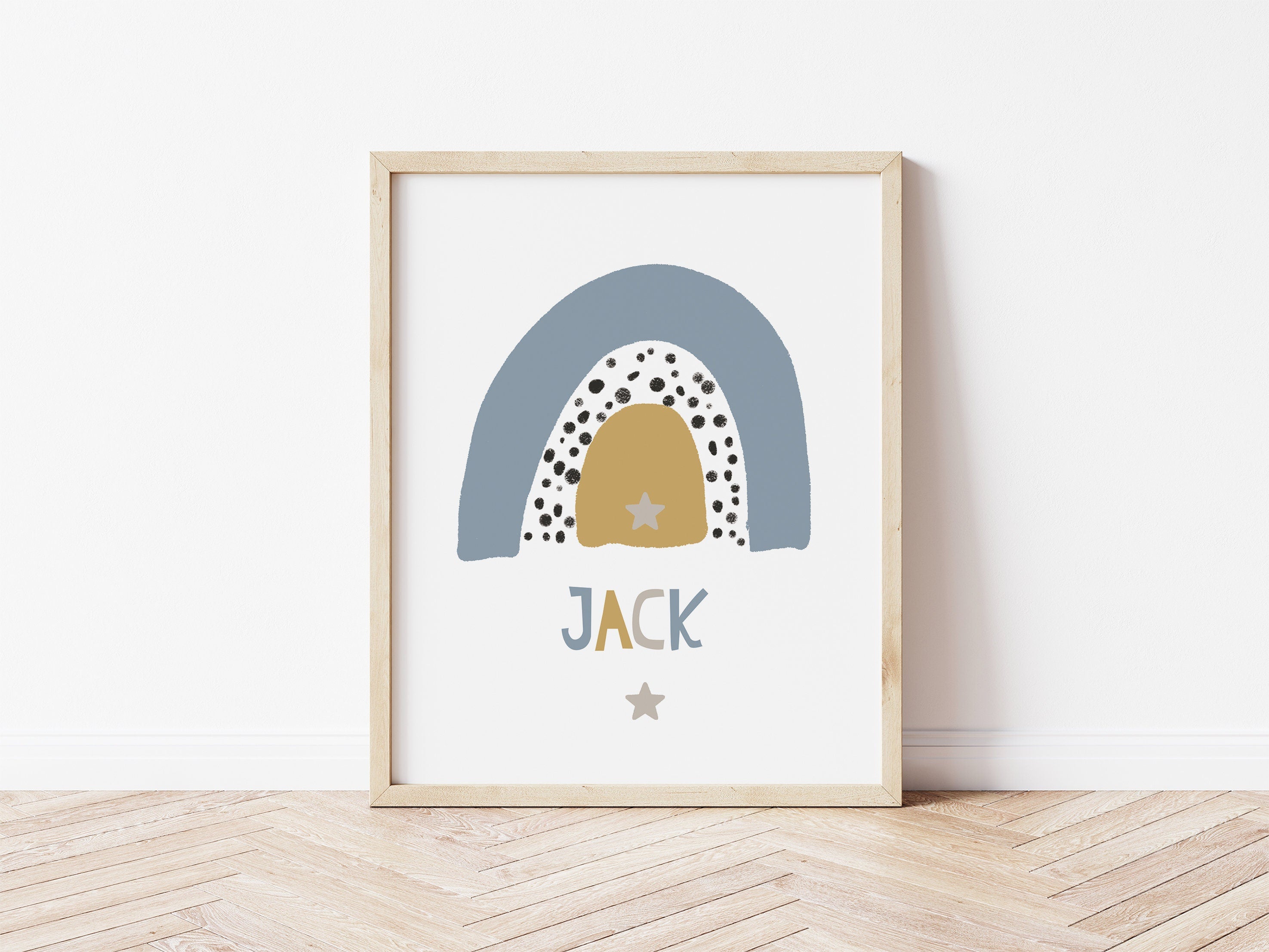 Personalised Rainbow Scandi Name Print