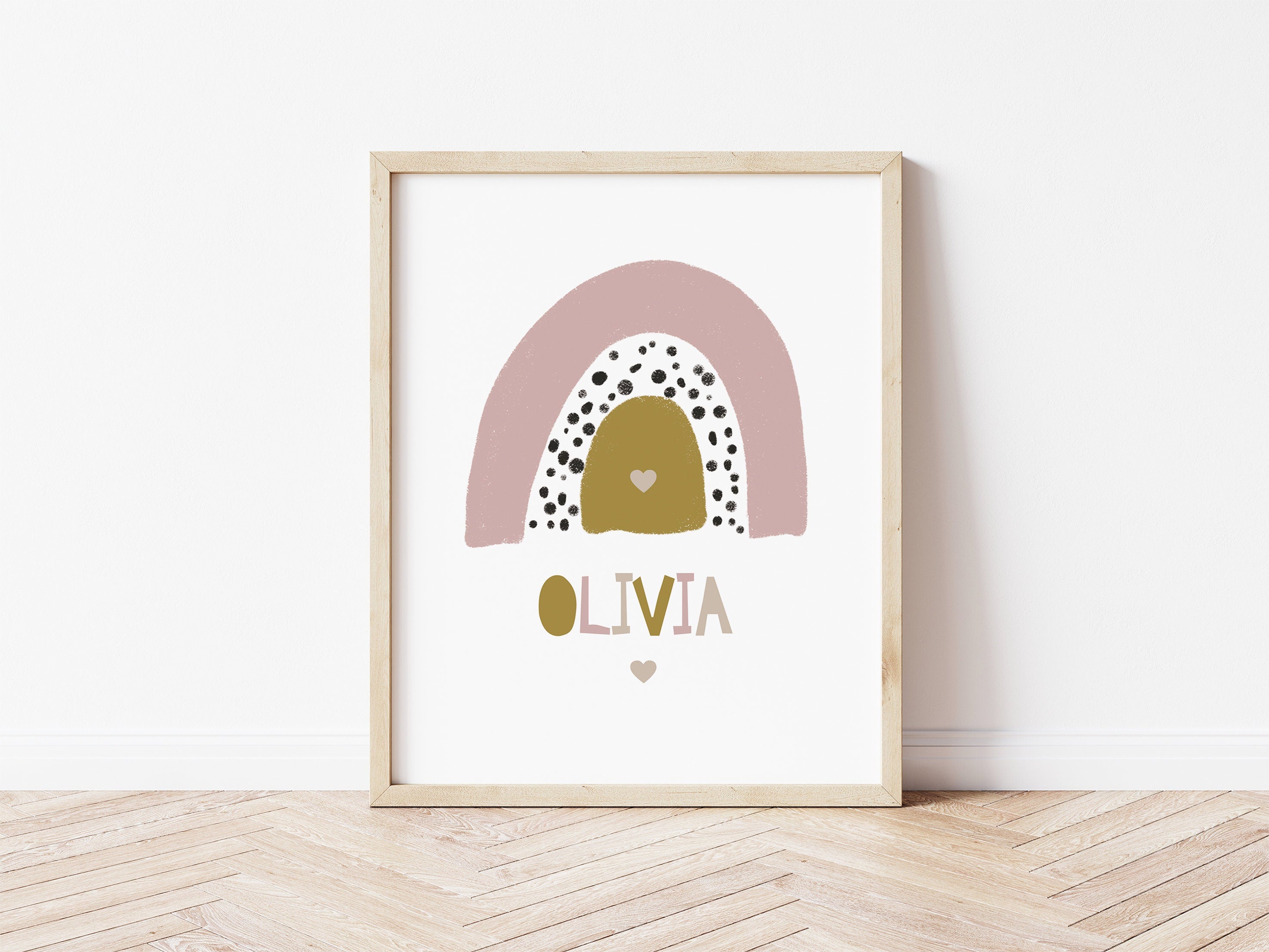 Personalised Rainbow Scandi Name Print