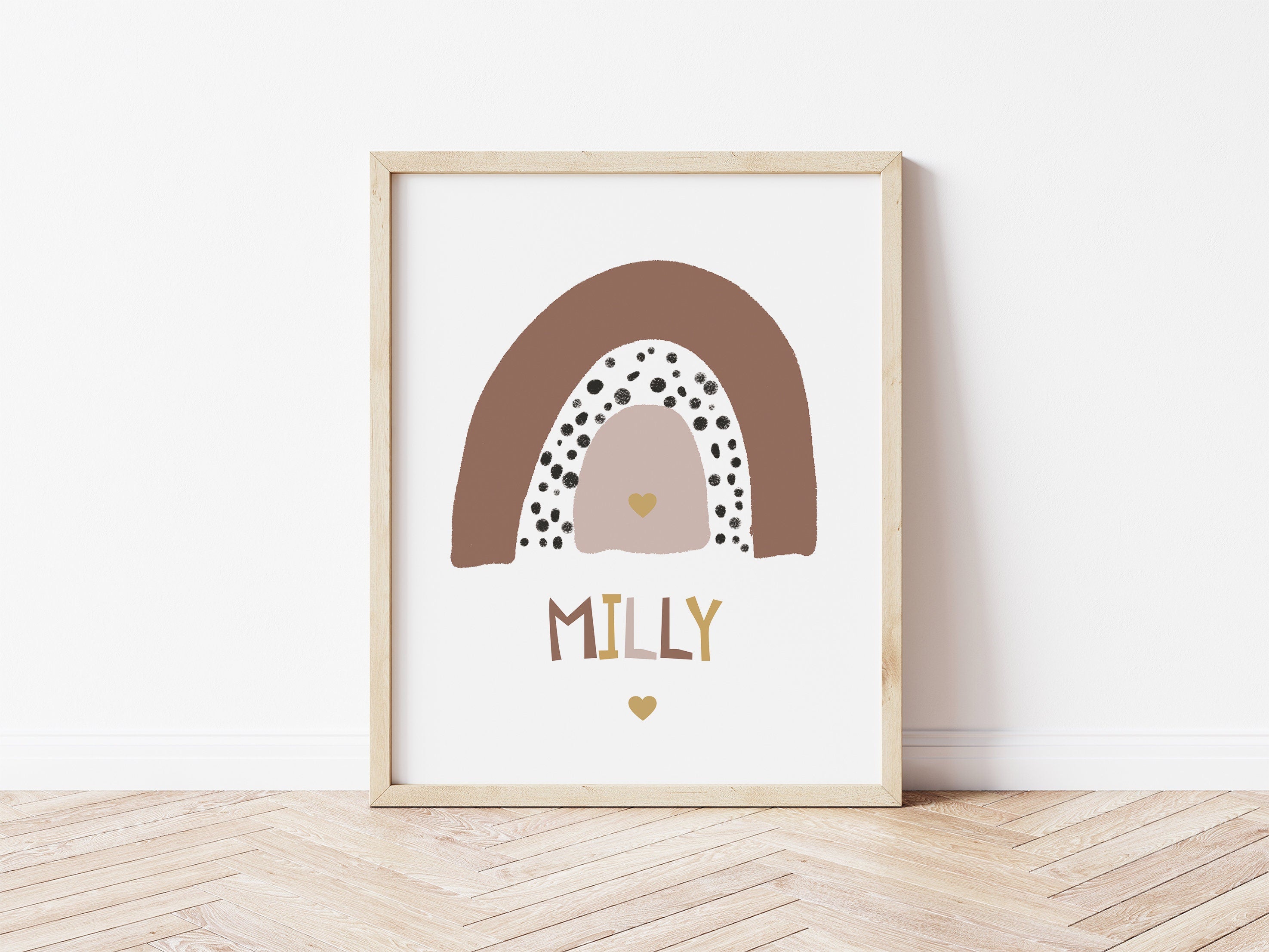 Personalised Rainbow Scandi Name Print