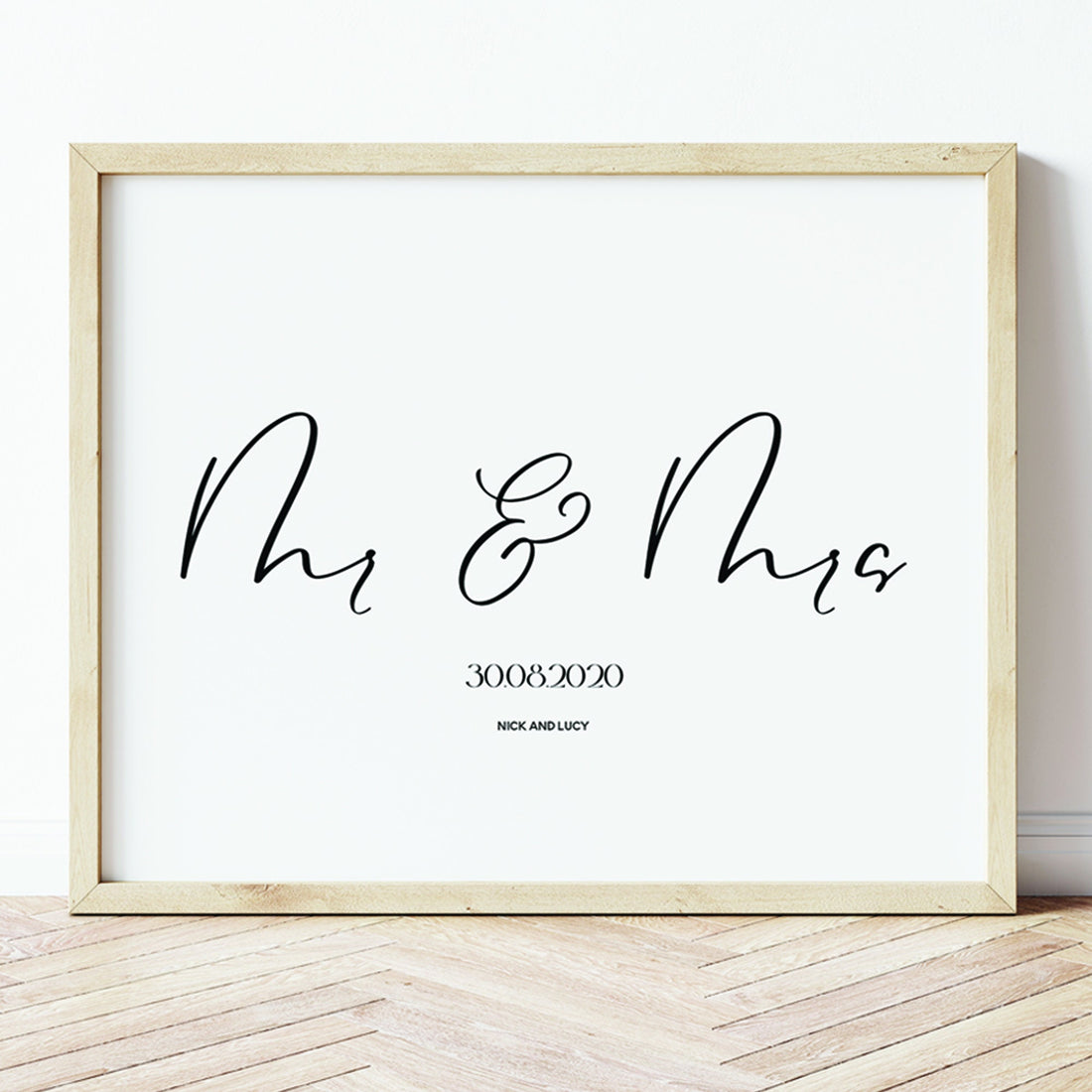 personalised Wedding Date Print