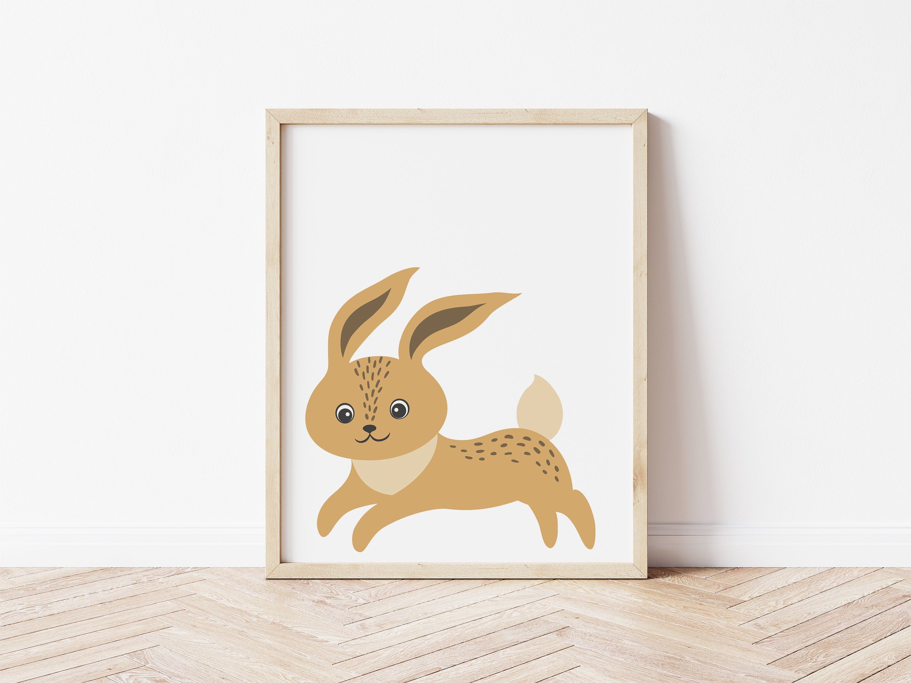 Rabbit Woodland Animal Print