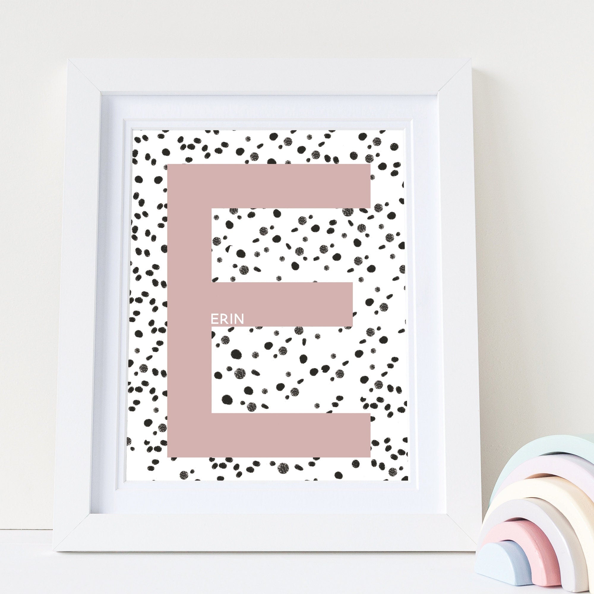 Personalised Polka Dot Initial Print