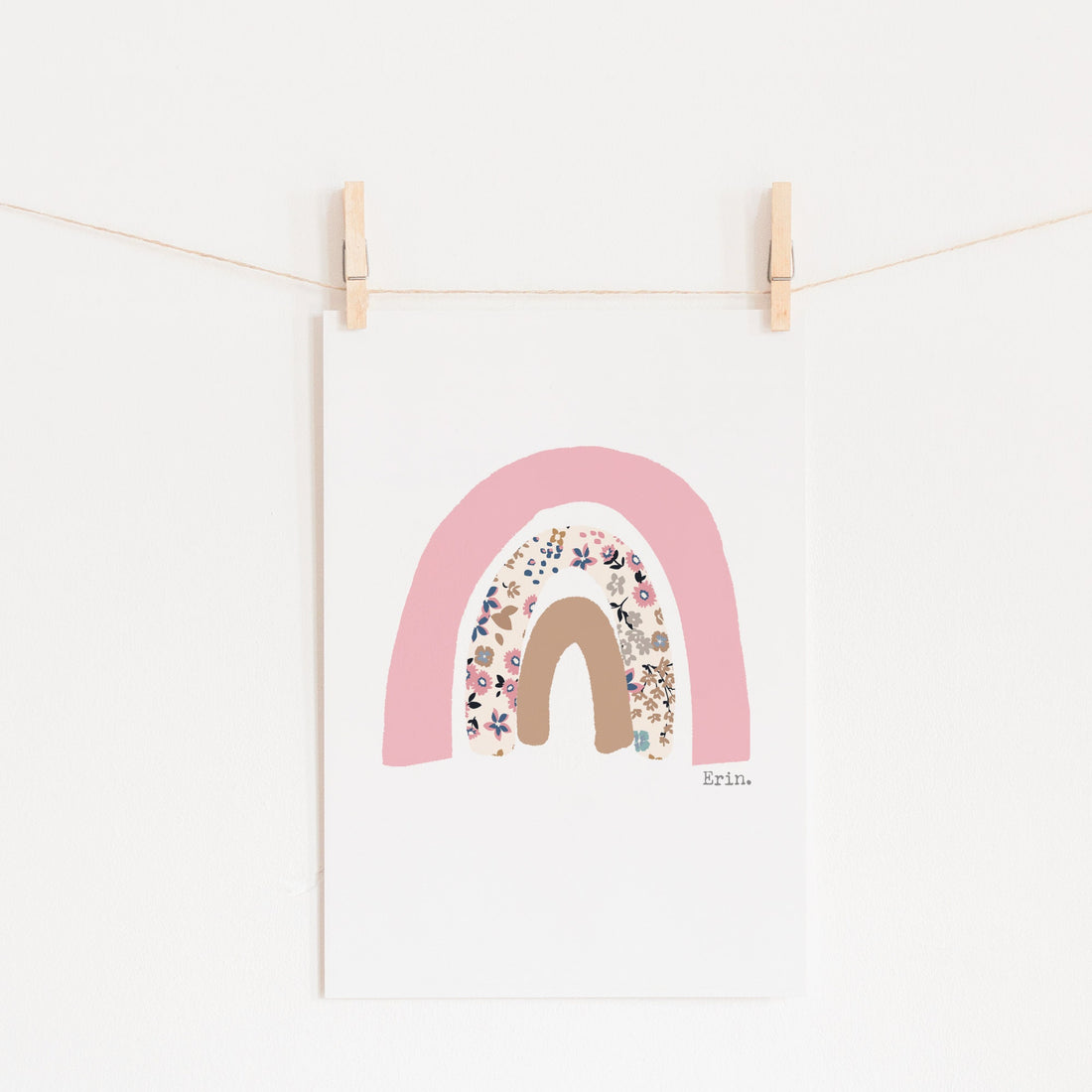 Personalised ditsy Rainbow Print