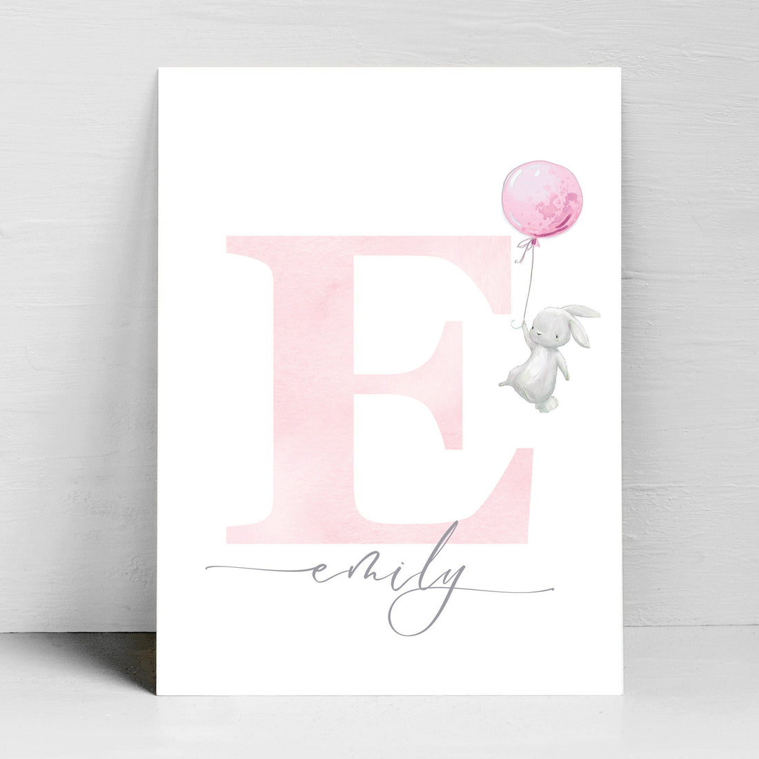 Personalised Cute Rabbit Name Print