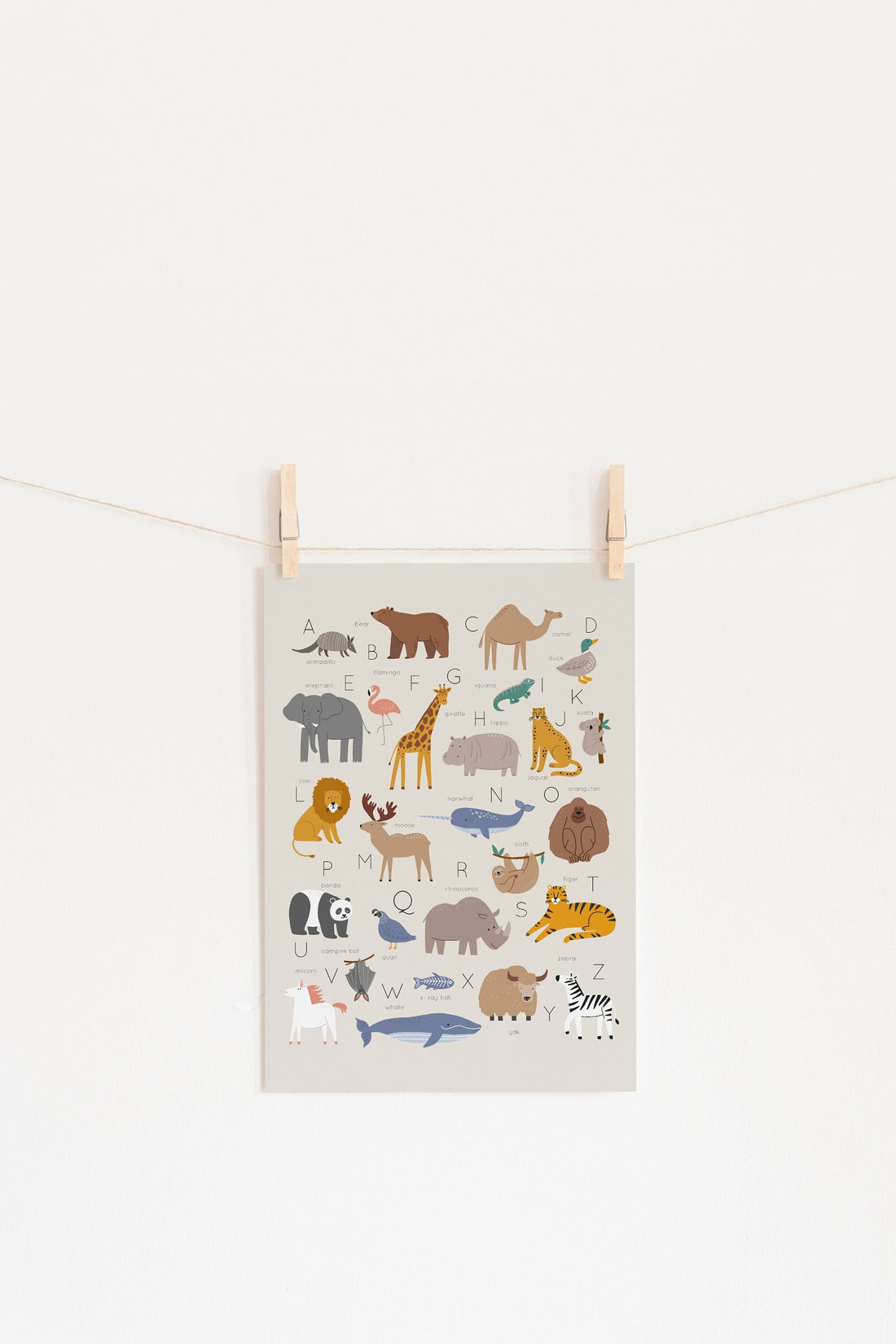 Animal Alphabet Print