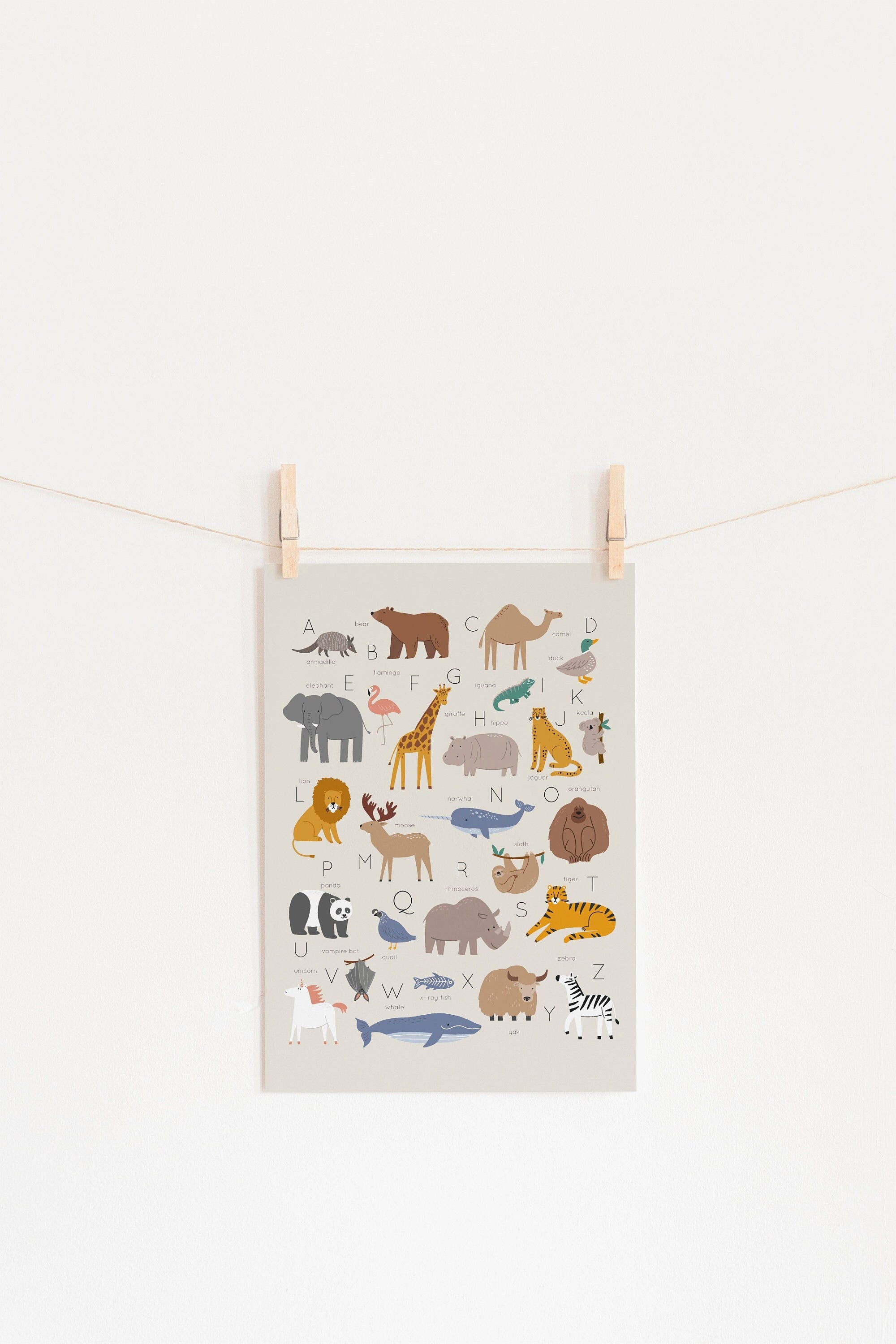 Animal Alphabet Print