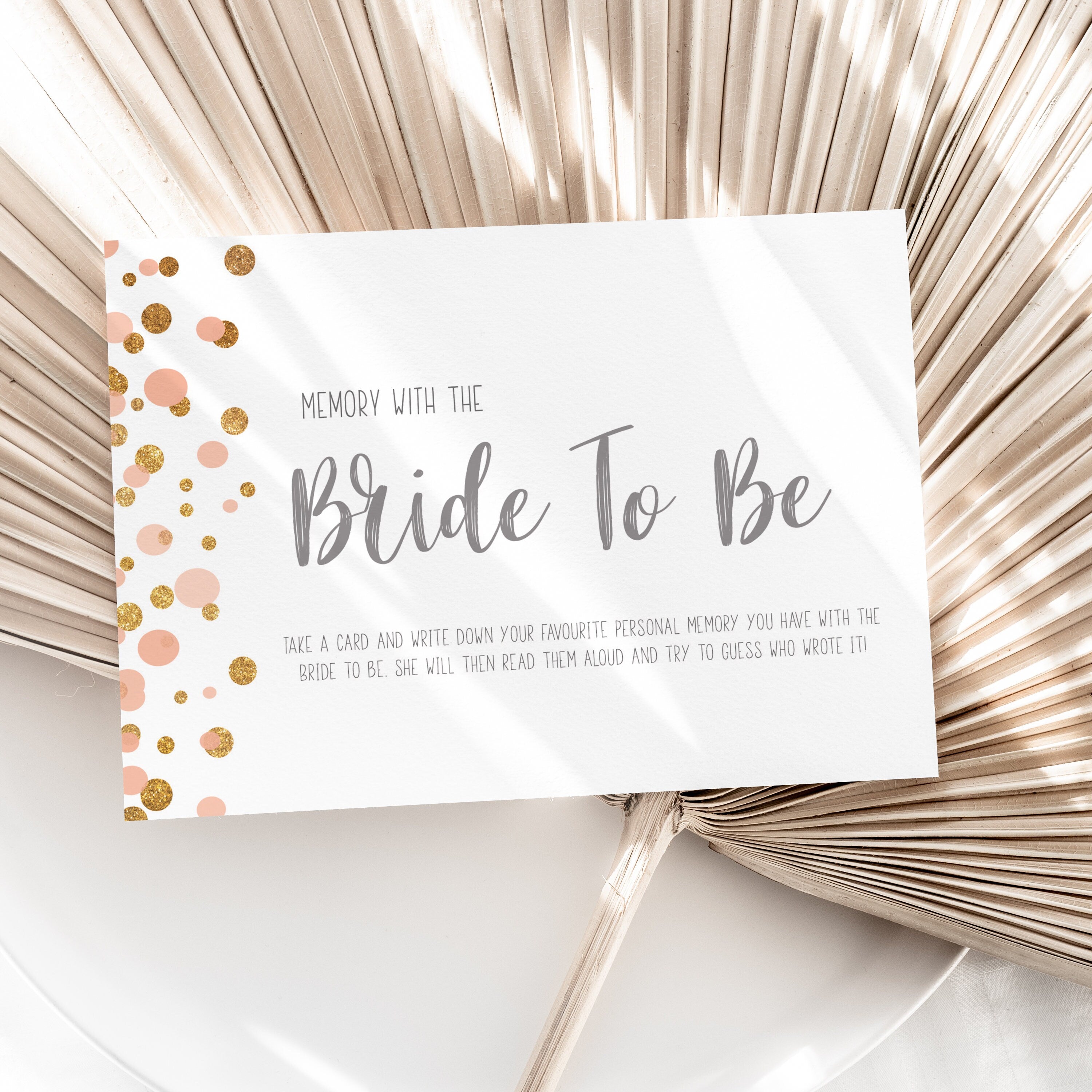 Polka Dot Hen Party Memory With The Bride Cards